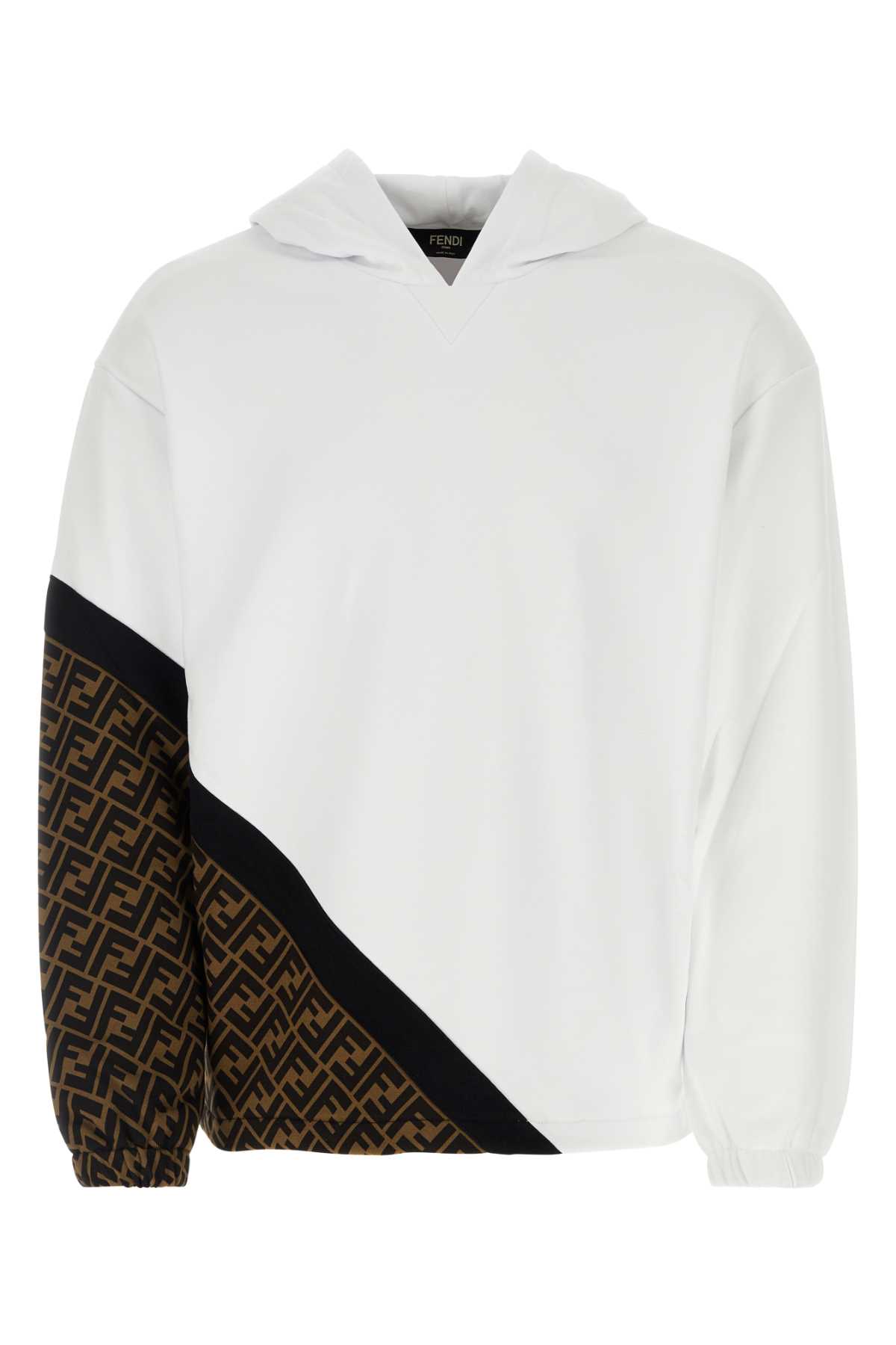 Shop Fendi White Jersey Sweatshirt In F1krq