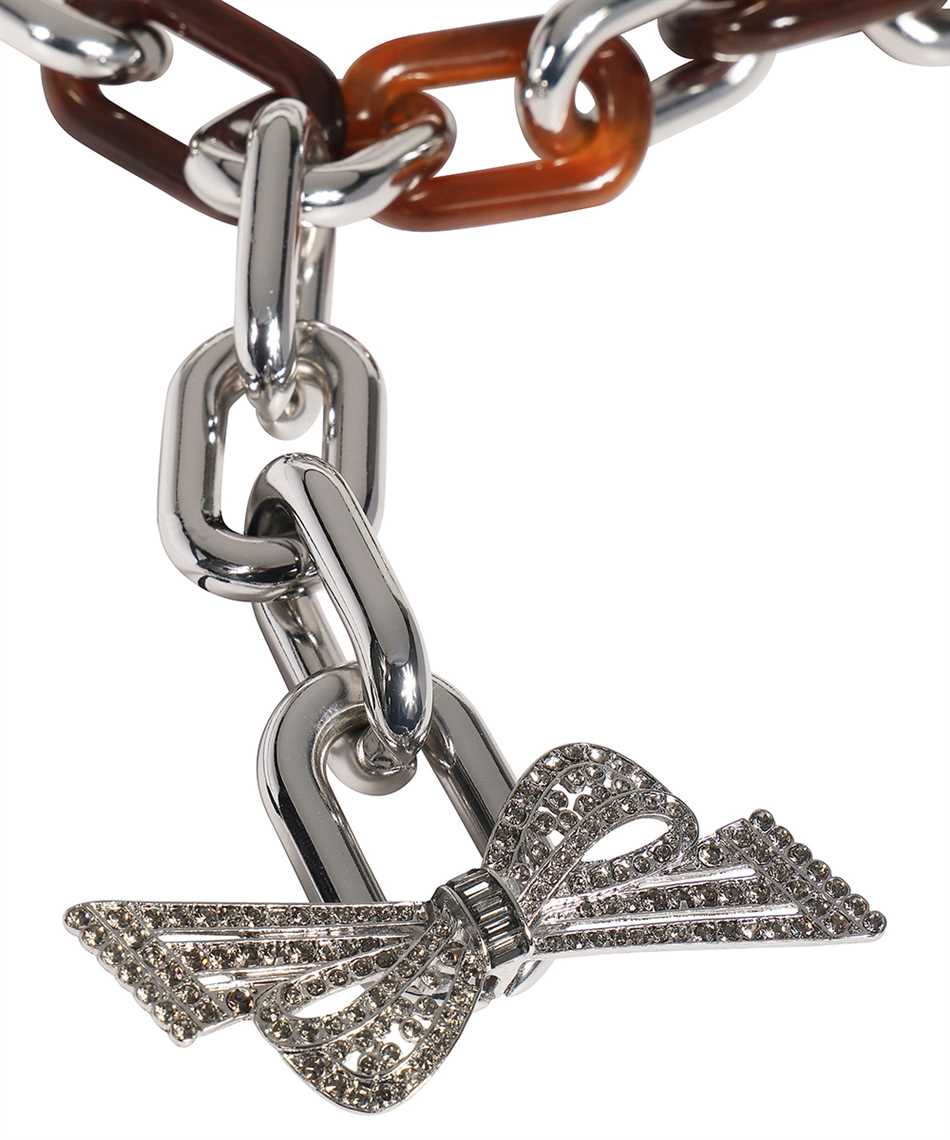 Weekend Max Mara Chain-link Bow Necklace In Neutral