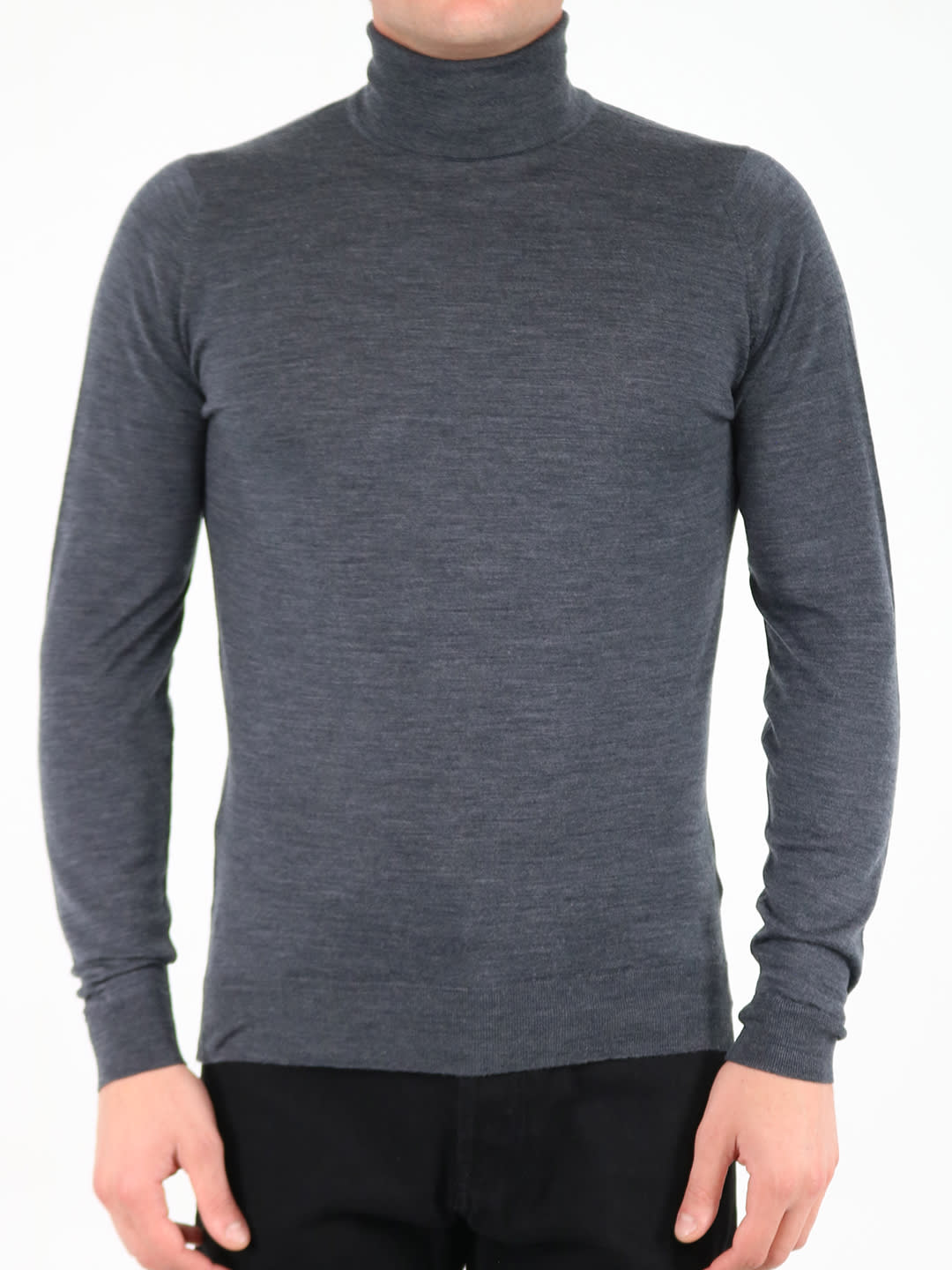 John Smedley Gray Extrafine Wool Sweater