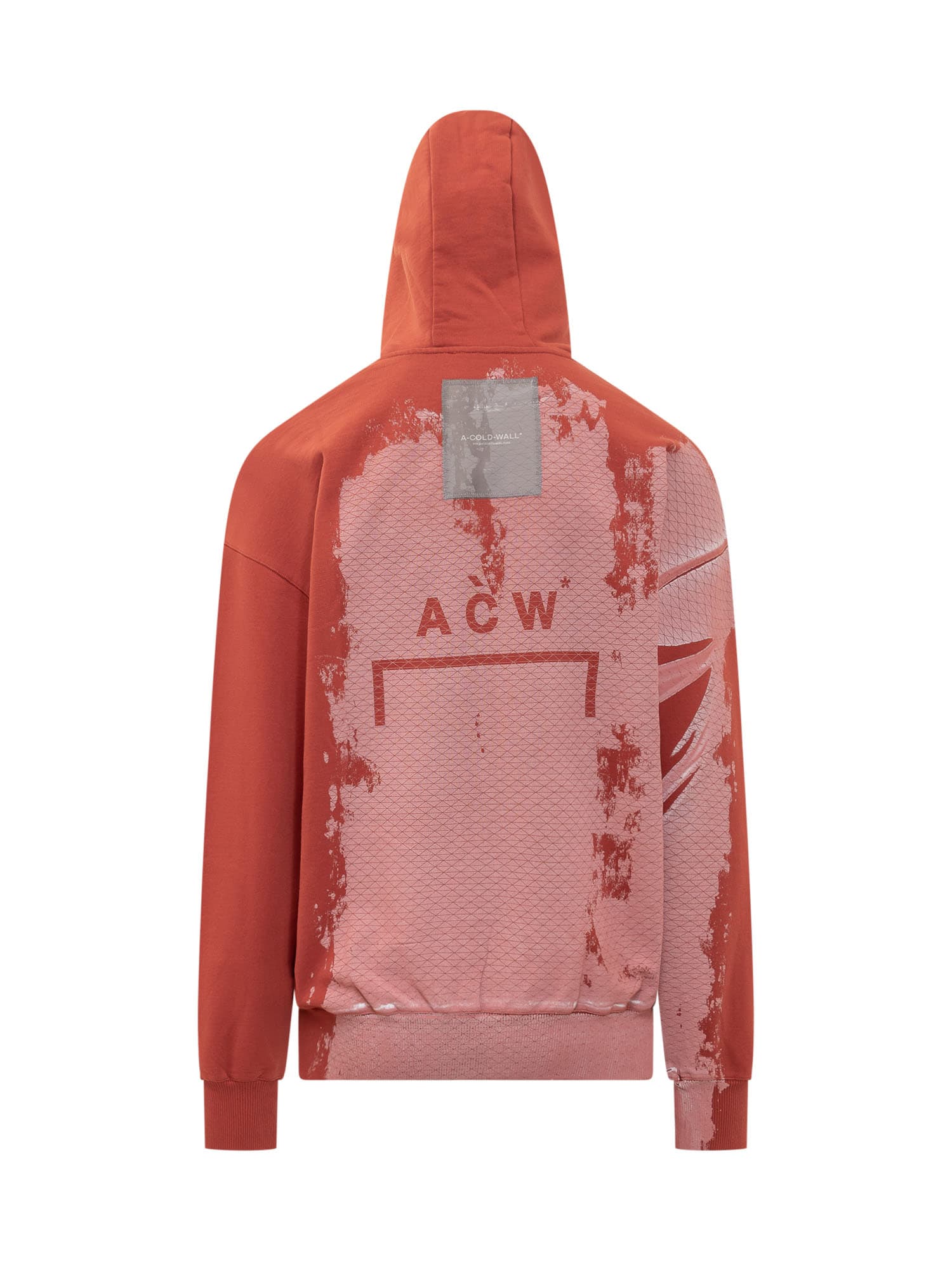 Shop A-cold-wall* Brushstroke Hoodie In Rust