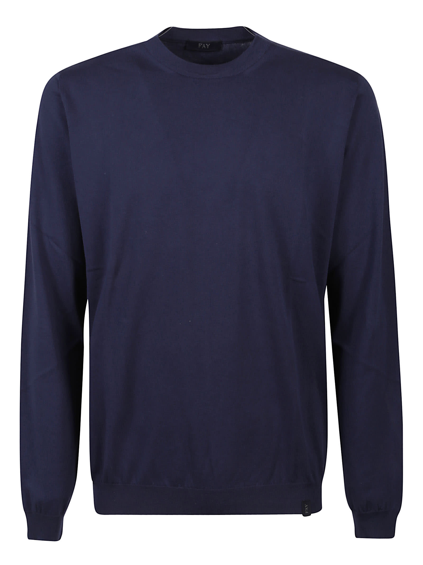 Fay Pullover Sweater In Cotton In Blu