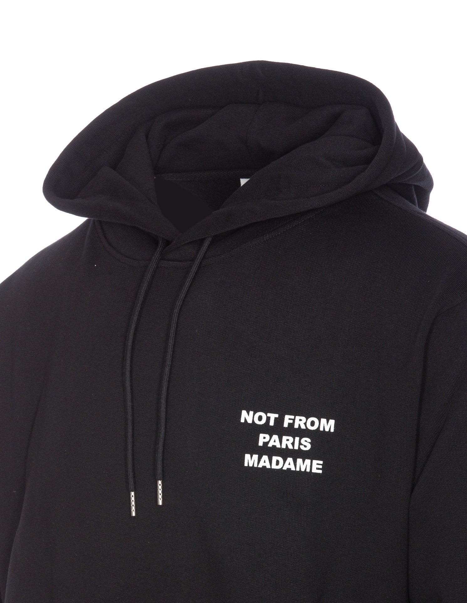 Shop Drôle De Monsieur Le Slogan Hoodie In Black