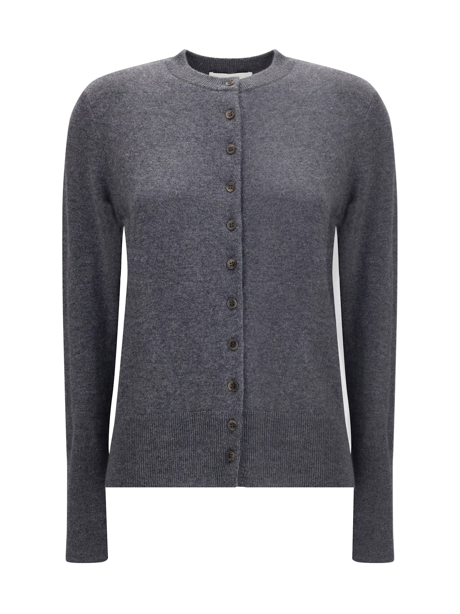 Lisa Yang Nellia Button-cuff Cardigan In Gray