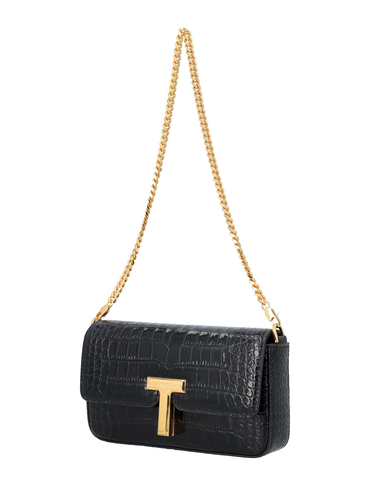 Shop Tom Ford Shiny Stamped Embossed Wallis Mini Bag