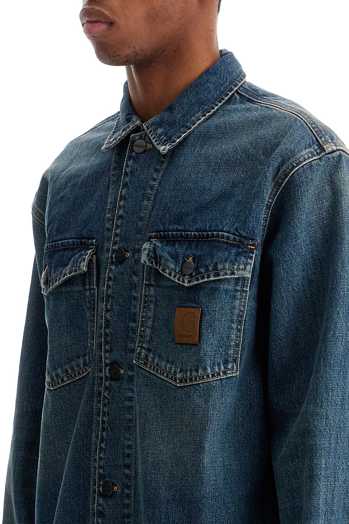 Carhartt Work In Progress Lincoln Denim Shirt Jacket In Blue