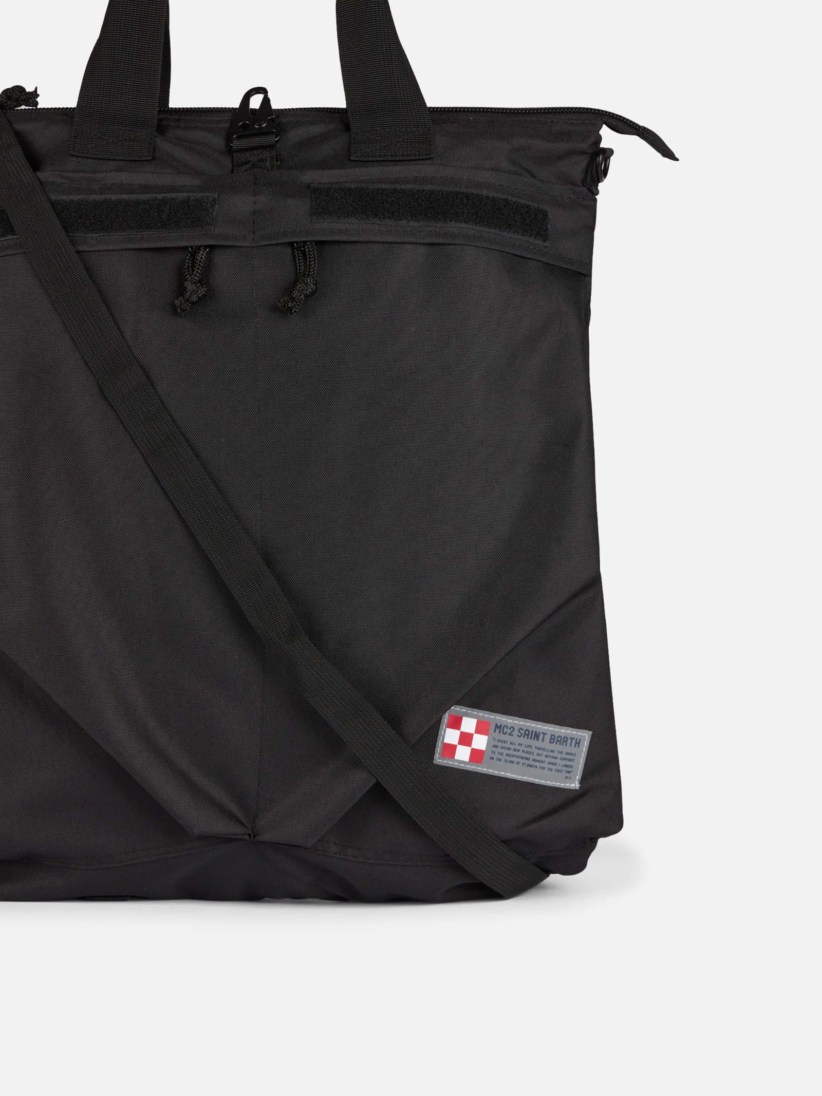 MC2 SAINT BARTH BLACK TECHNIC FABRIC BACKPACK HELMUT