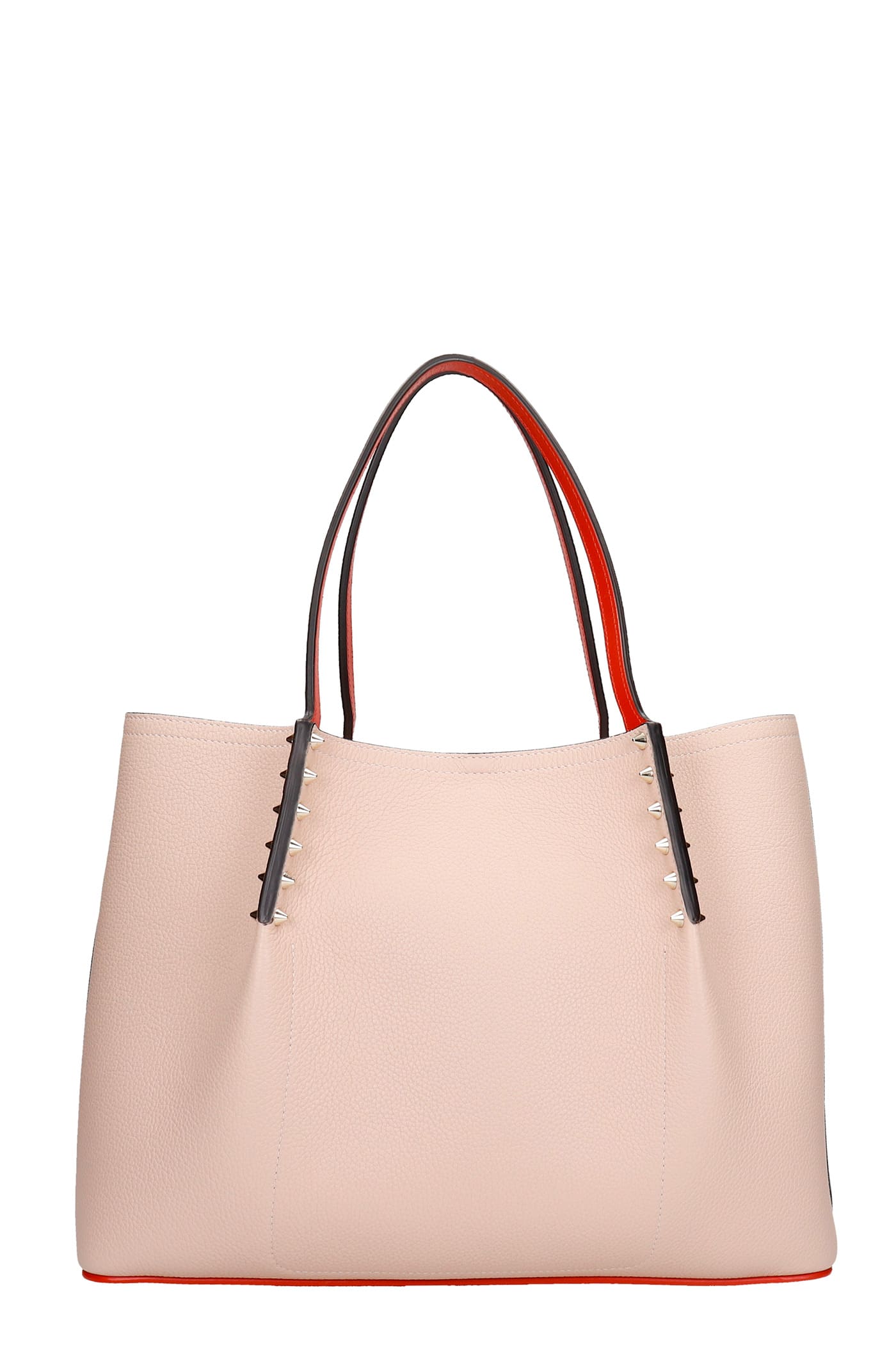 Christian Louboutin Cabata Small Tote In Rose-pink Leather