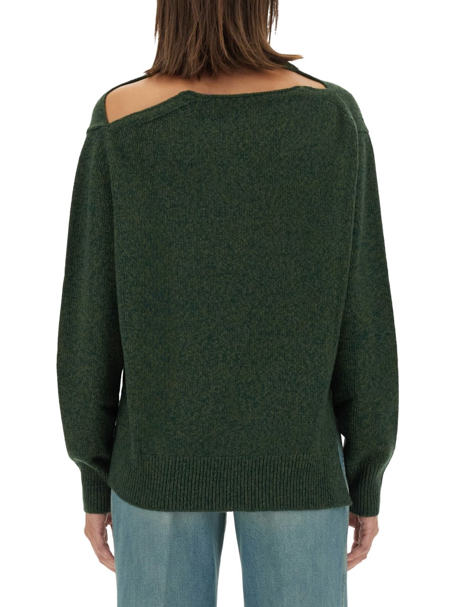 Shop Victoria Beckham Wool Jersey. In Green