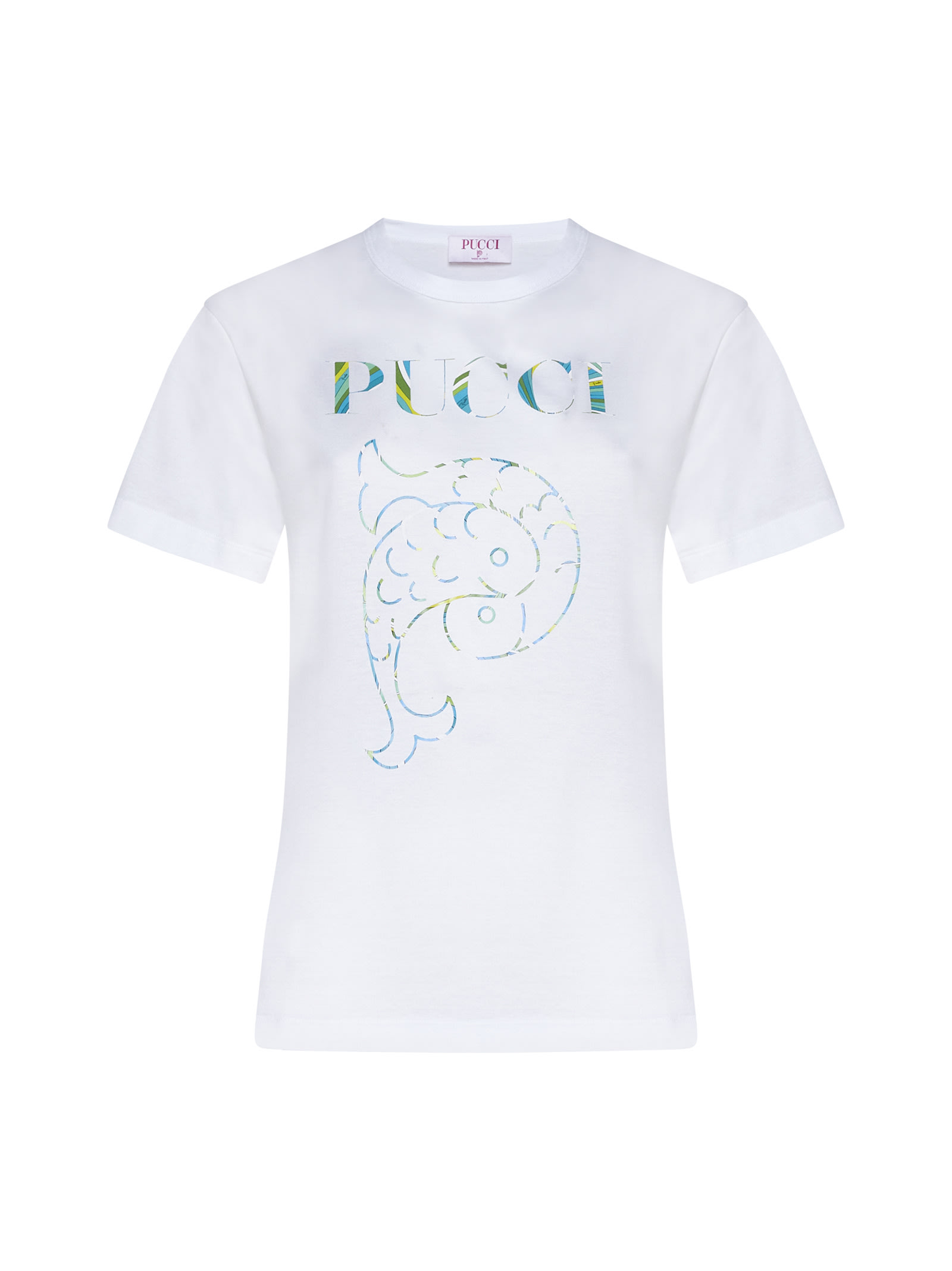 Shop Pucci T-shirt In Bianco