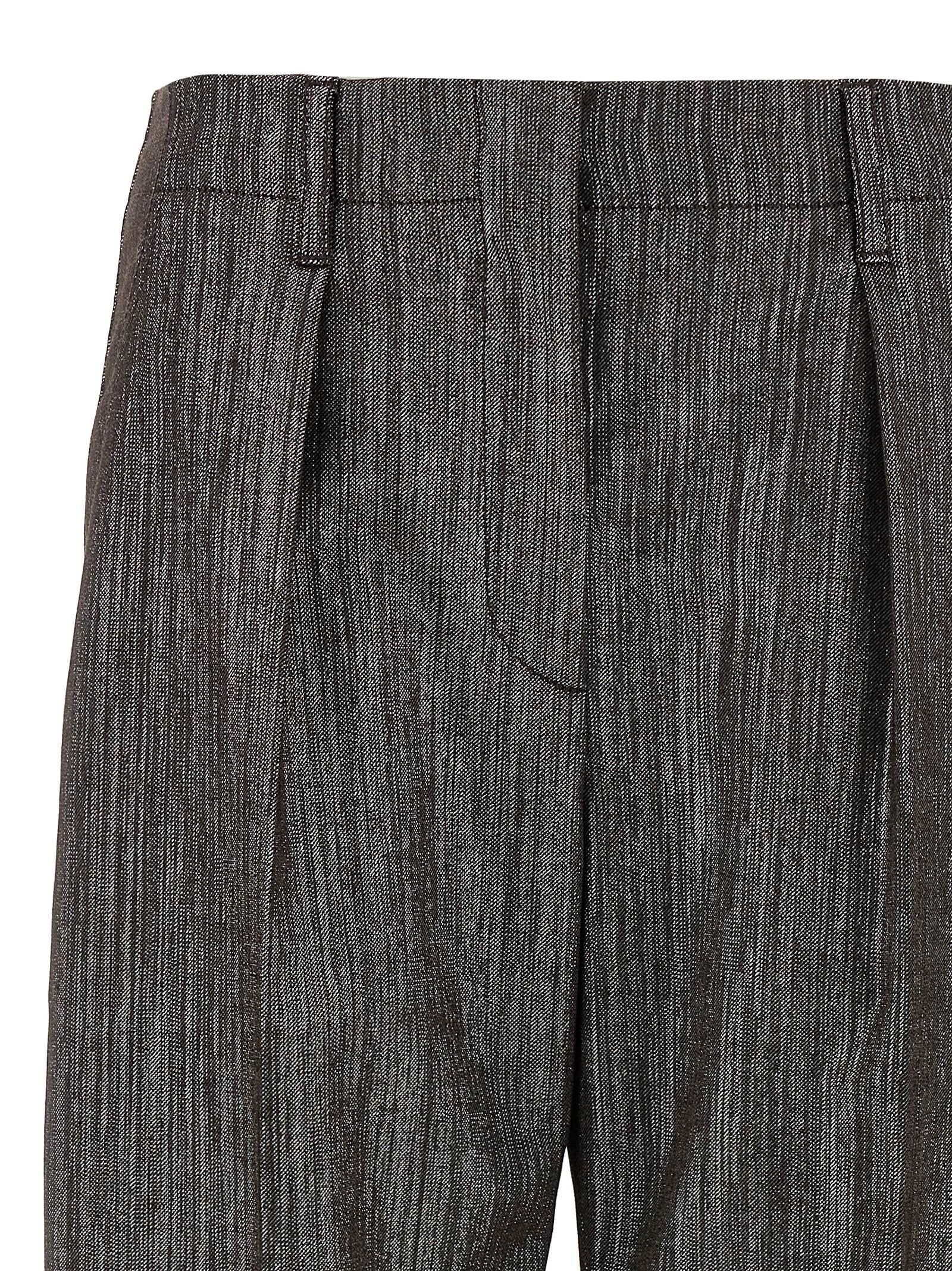Brunello Cucinelli Women Lurex Pants In Gray