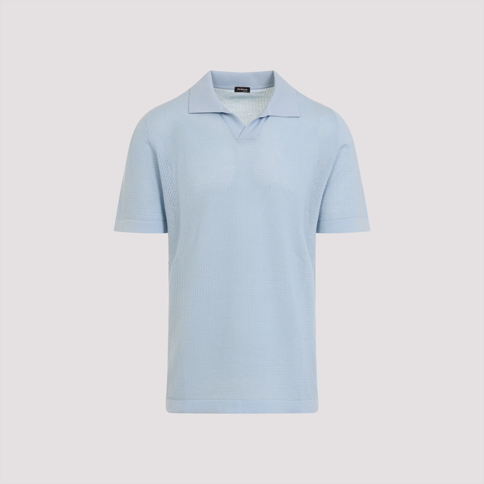 Shop Kiton Polo In Celeste Bebe