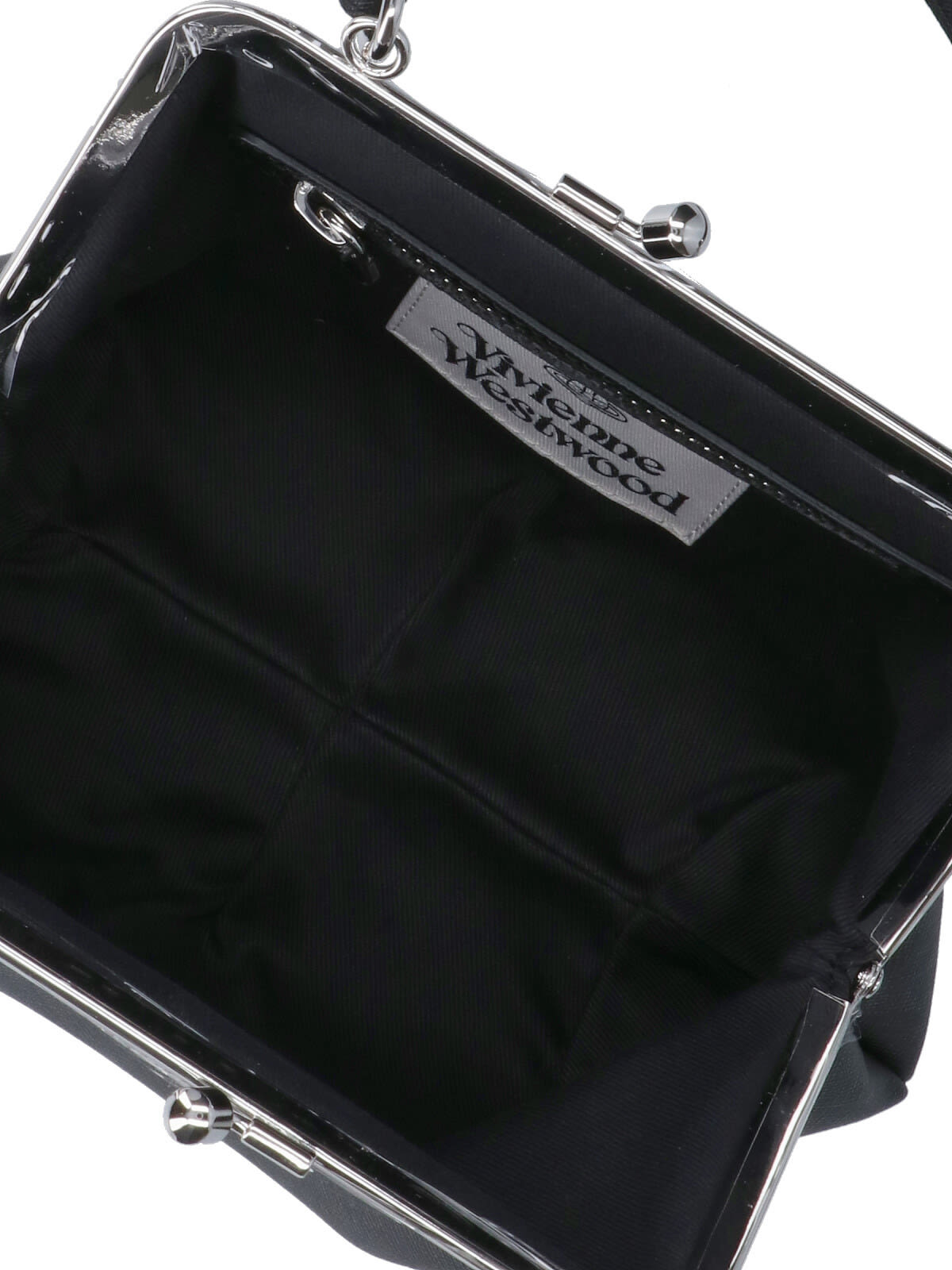 Vivienne Westwood Logo Plaque Chained Tote Bag In Black