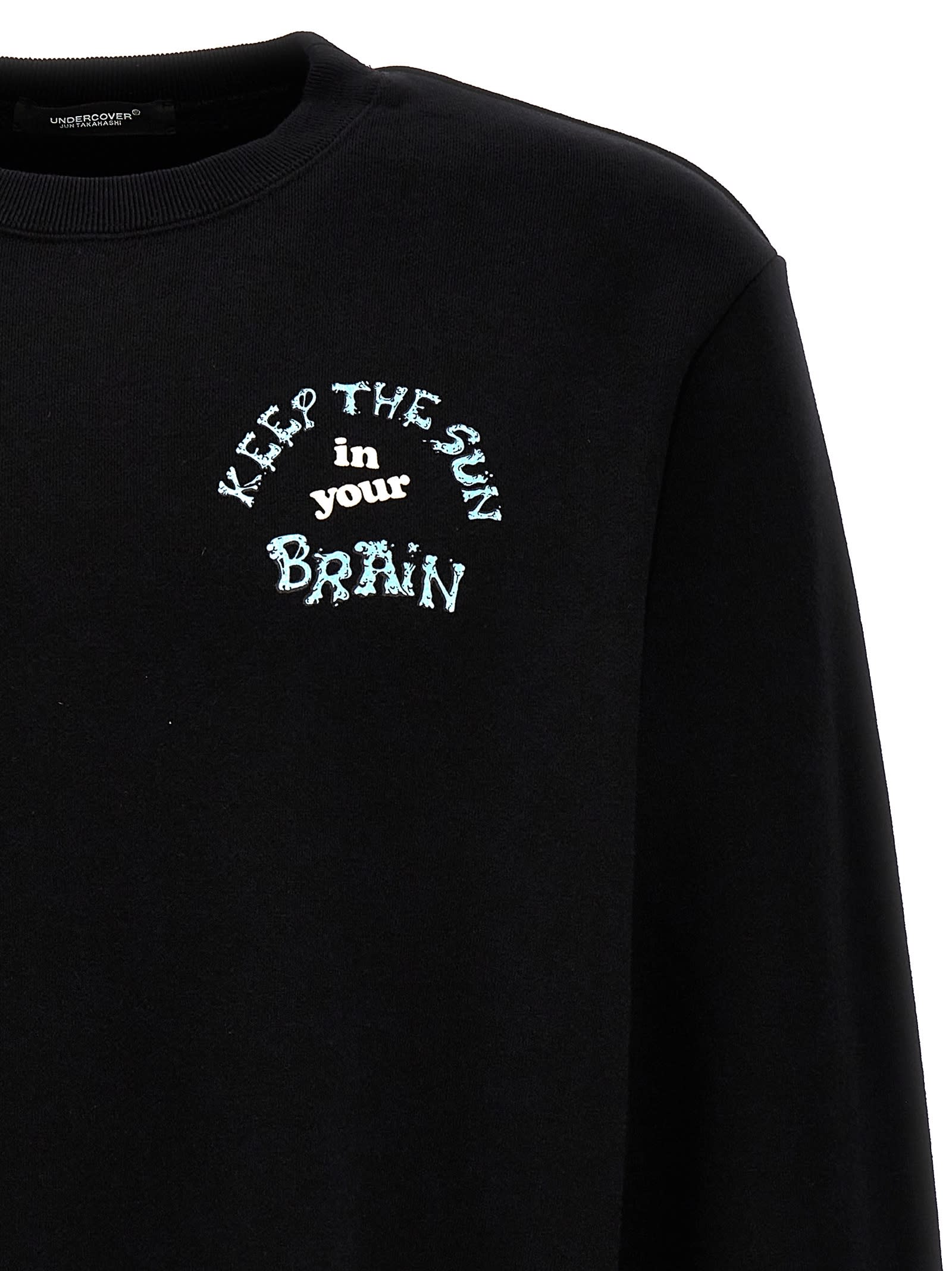 Shop Undercover Keep The Sun In Your Brain Sweatshirt In Black