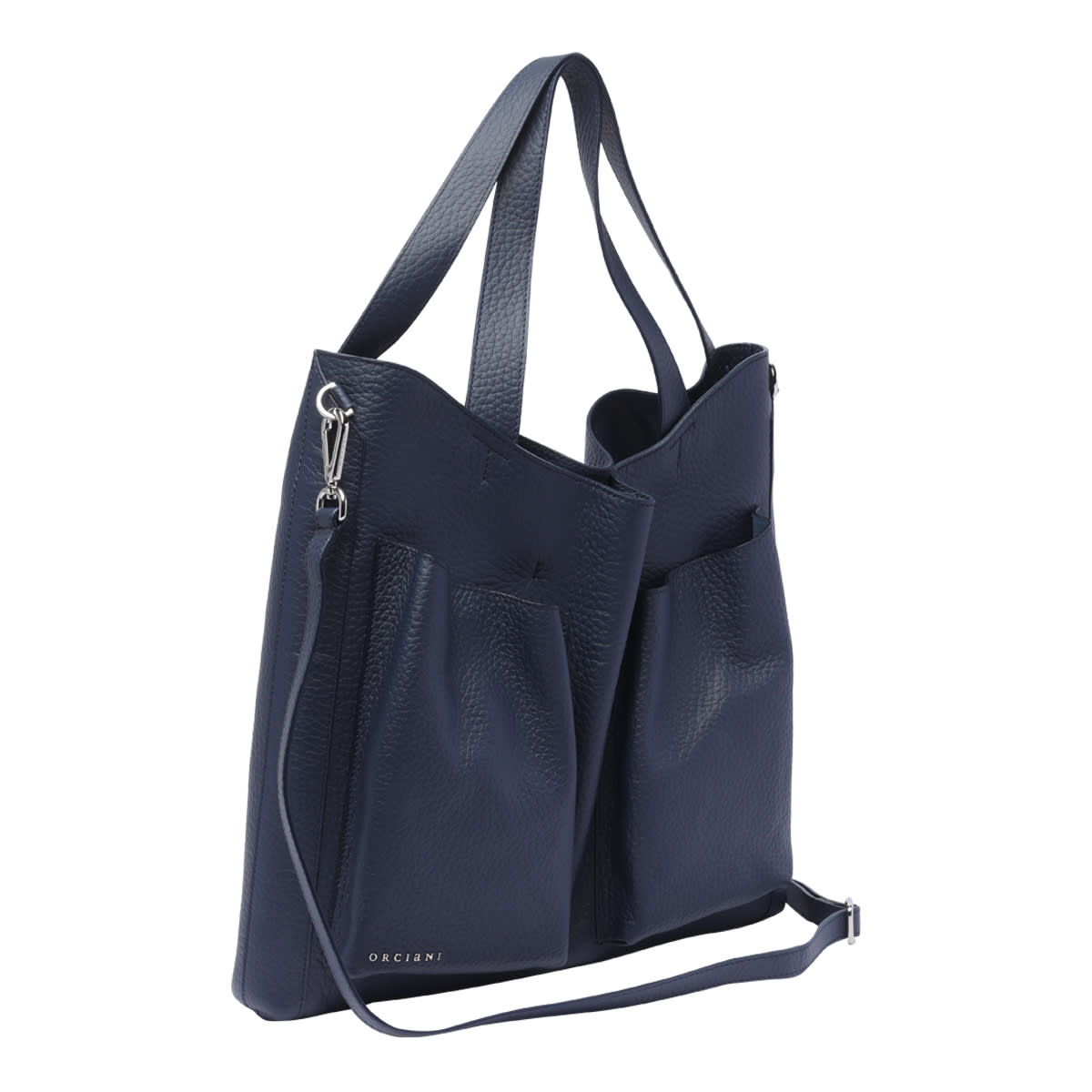 Shop Orciani Soft Leather Bag In Blue