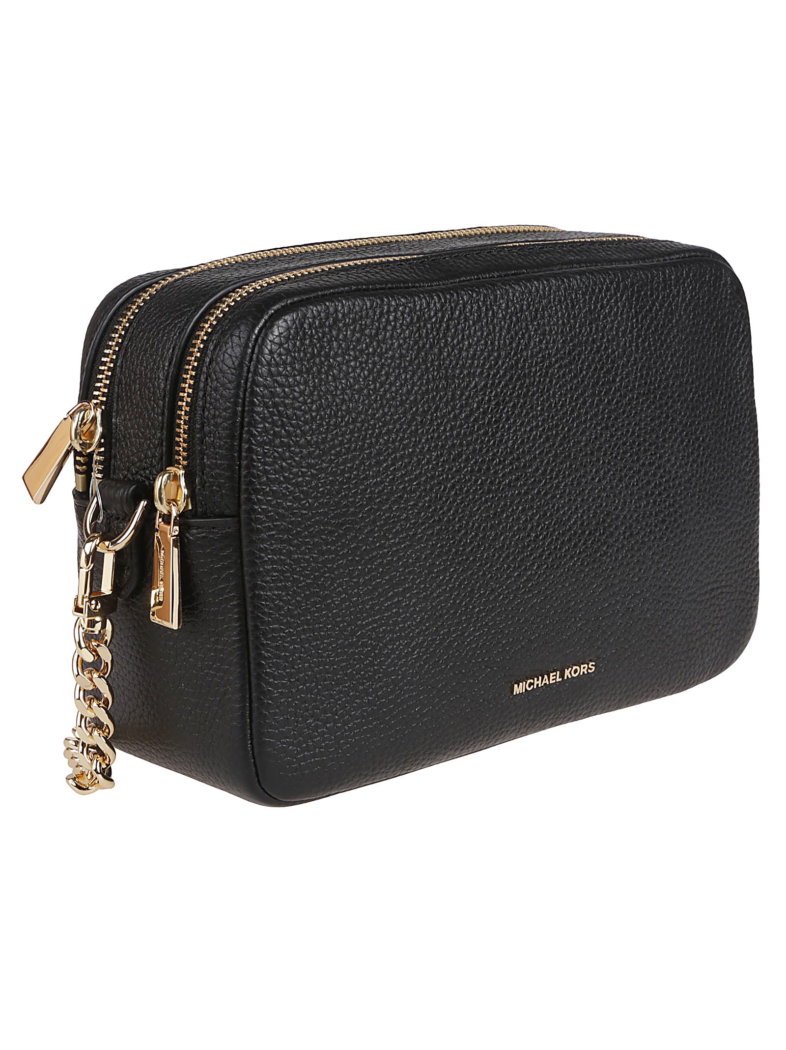 Michael Kors Medium Bryant Double Zip Camera Crossbody Bag In Black