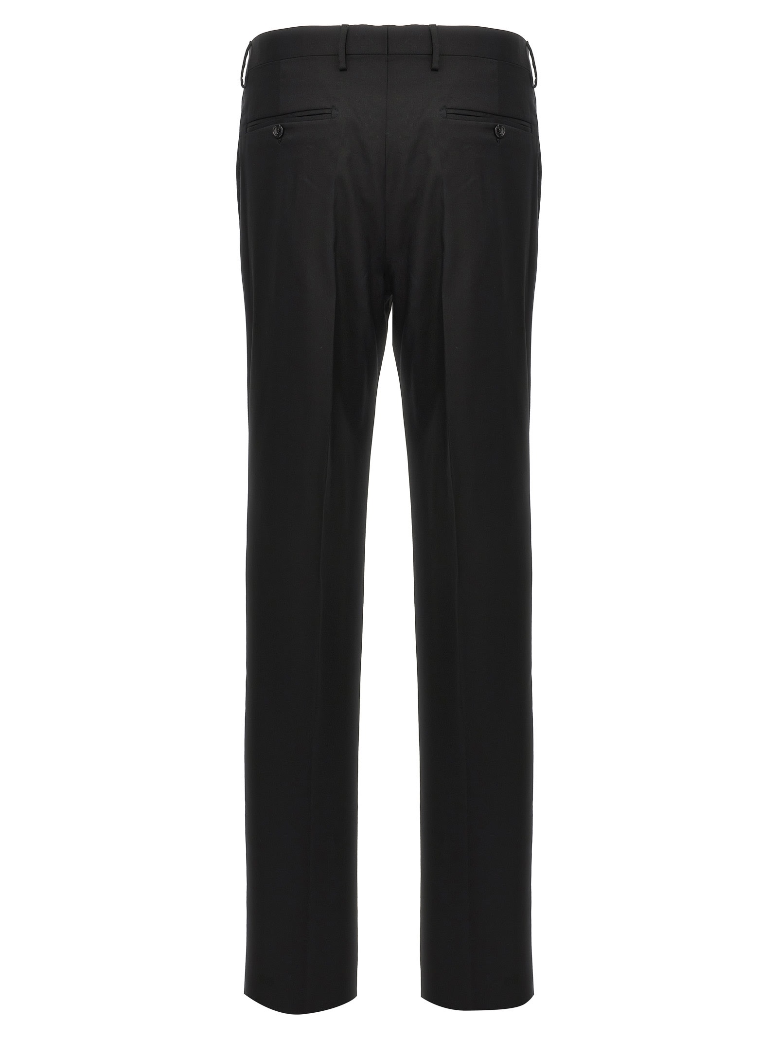 Tagliatore Button Long-sleeved Suit Coat And Trousers Set In Black
