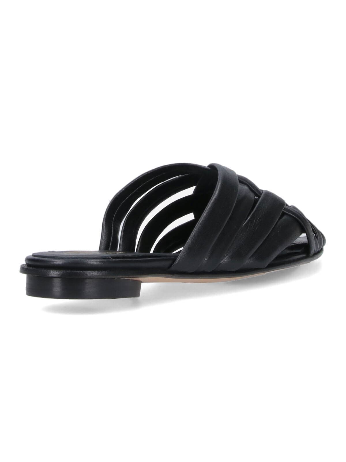 Alexander Hotto Woven Sandals - Black In Black