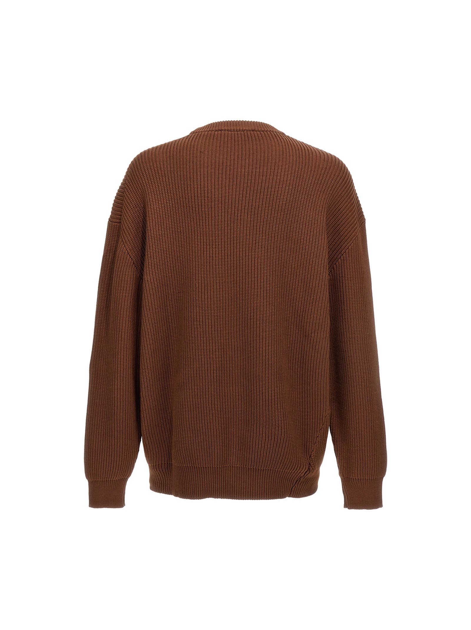 Shop Hed Mayner Twisted Sweater In Brown