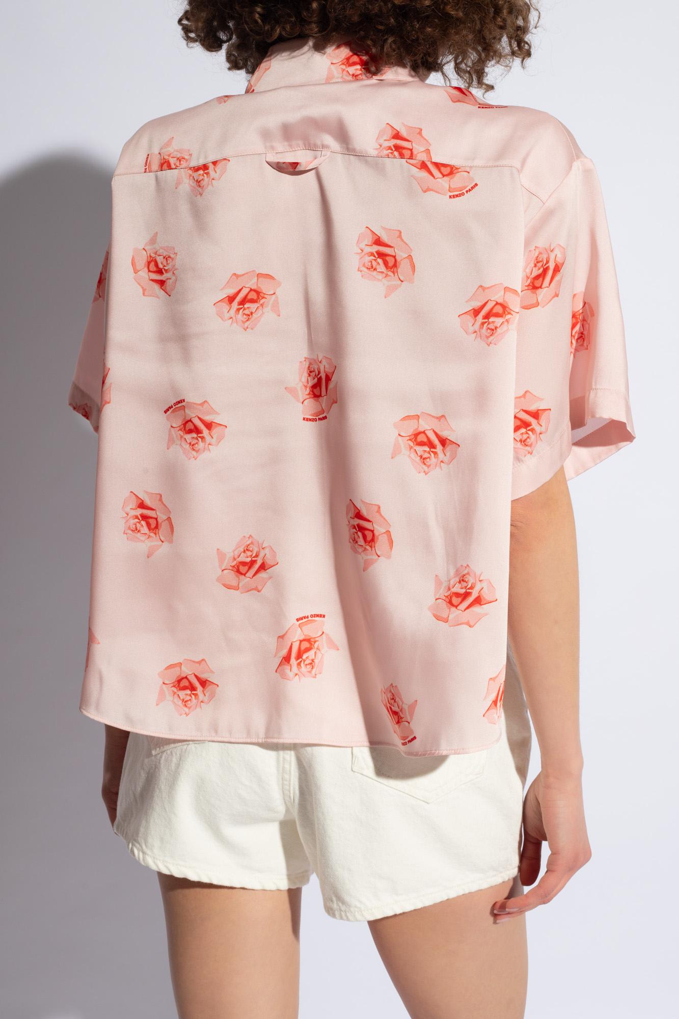Shop Kenzo Cropped Shirt In Rosa