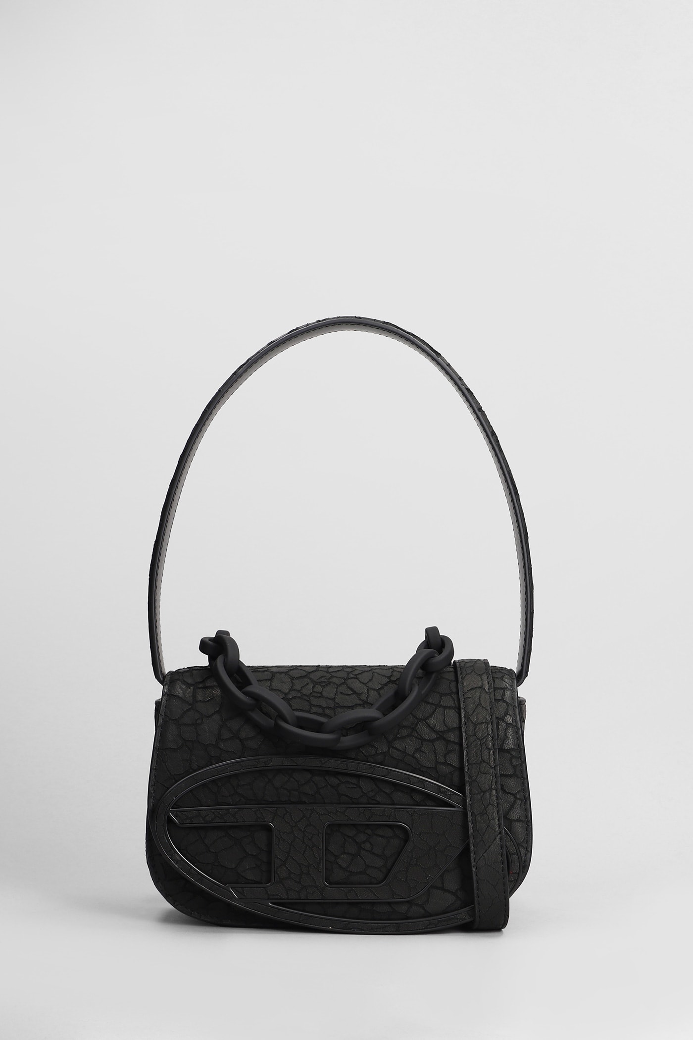 Diesel 1 Dr Shoulder Bag In Black Polyuretan