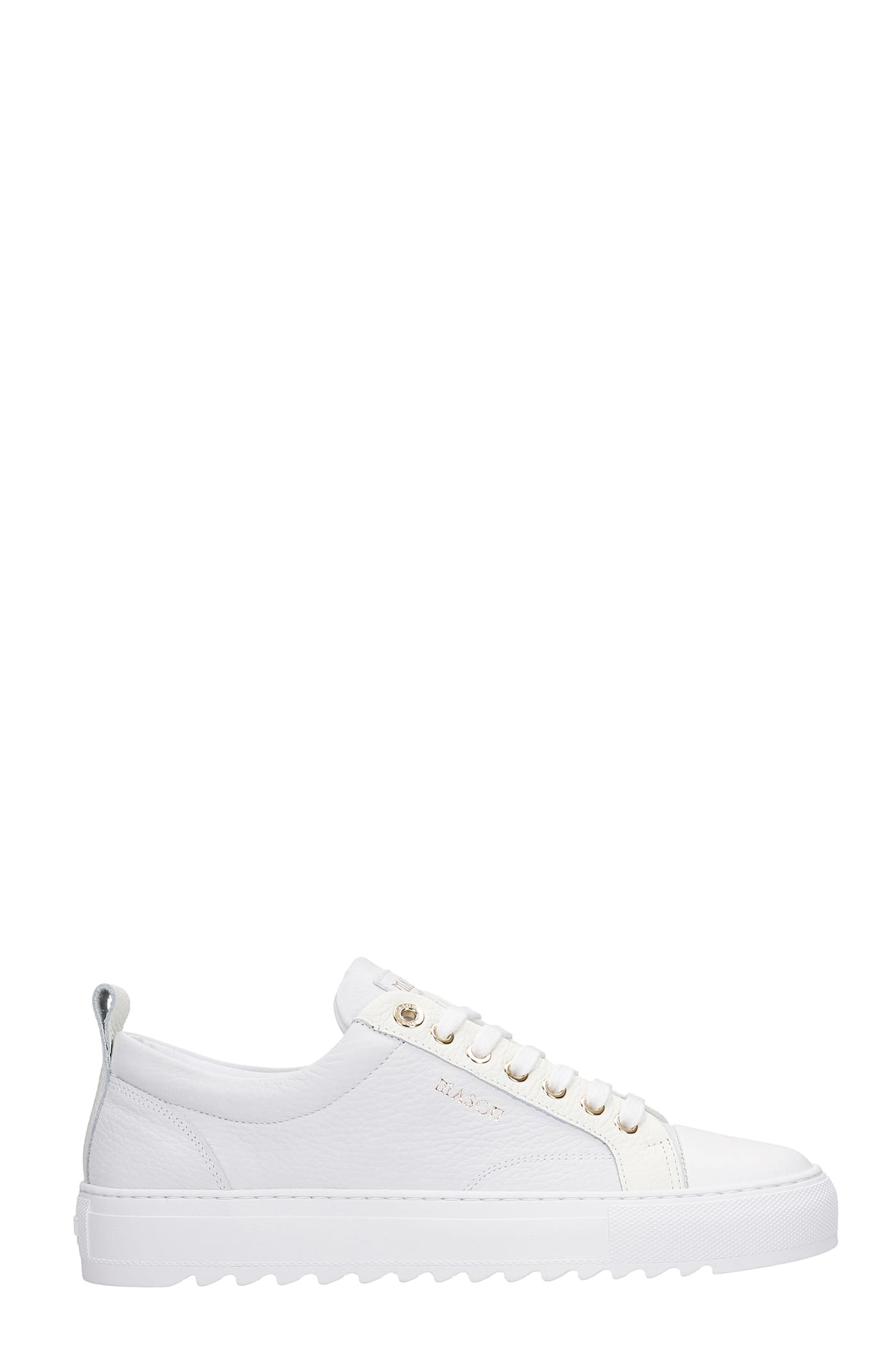 Mason Garments Astro Sneakers In White Leather