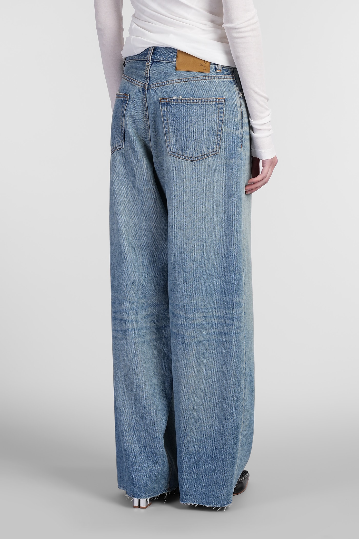 Haikure Womens Lagoon Wash Peace Lagoon Wide-leg Denim Jeans In Blue