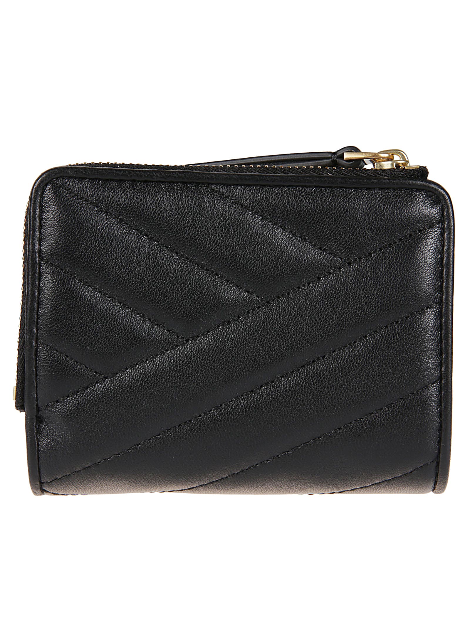 Tory Burch Kira Chevron Bi-fold Wallet In Black