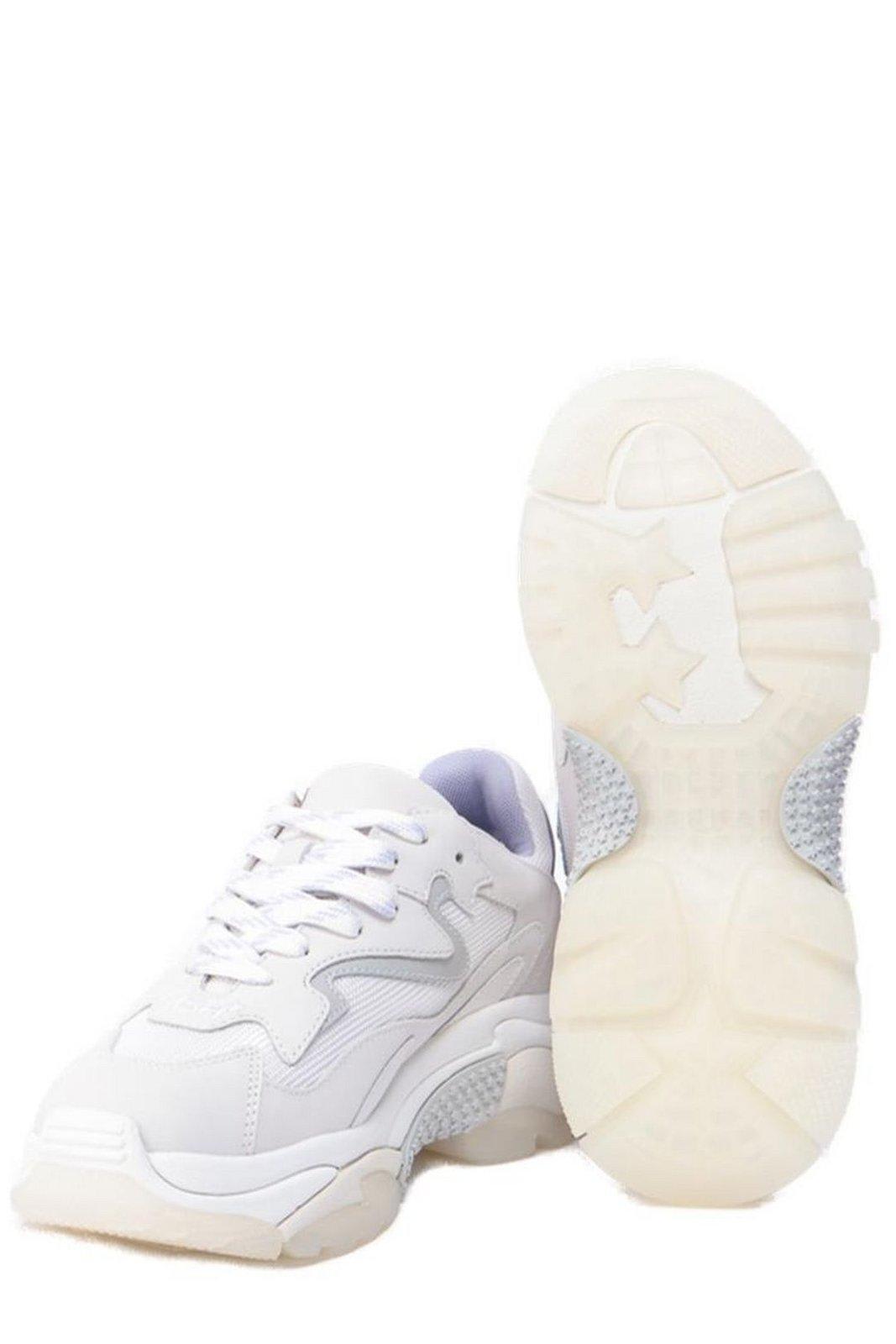 Shop Ash Addict Chunky Lace-up Sneakers In White