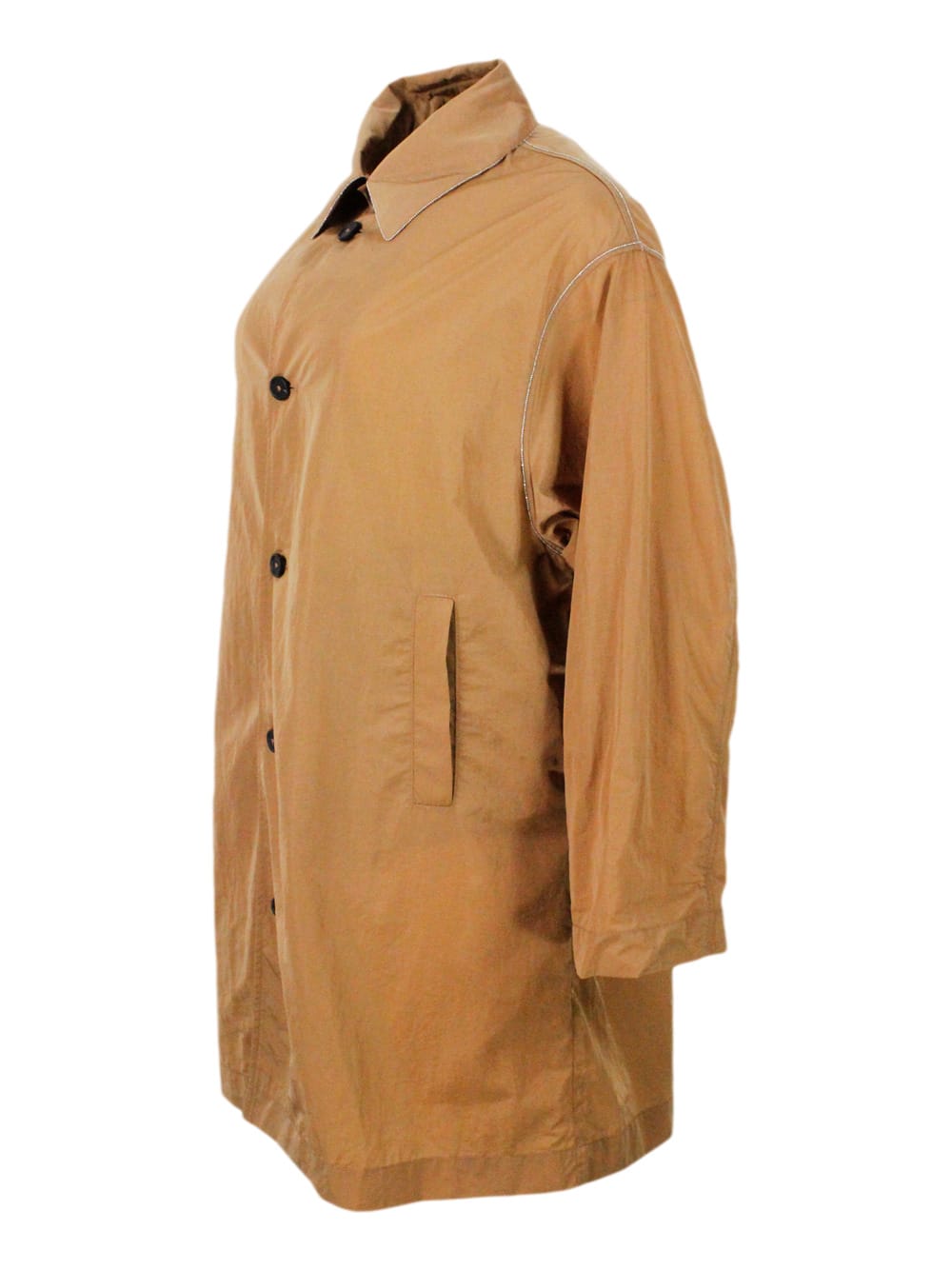 Shop Fabiana Filippi Raincoat In Brown