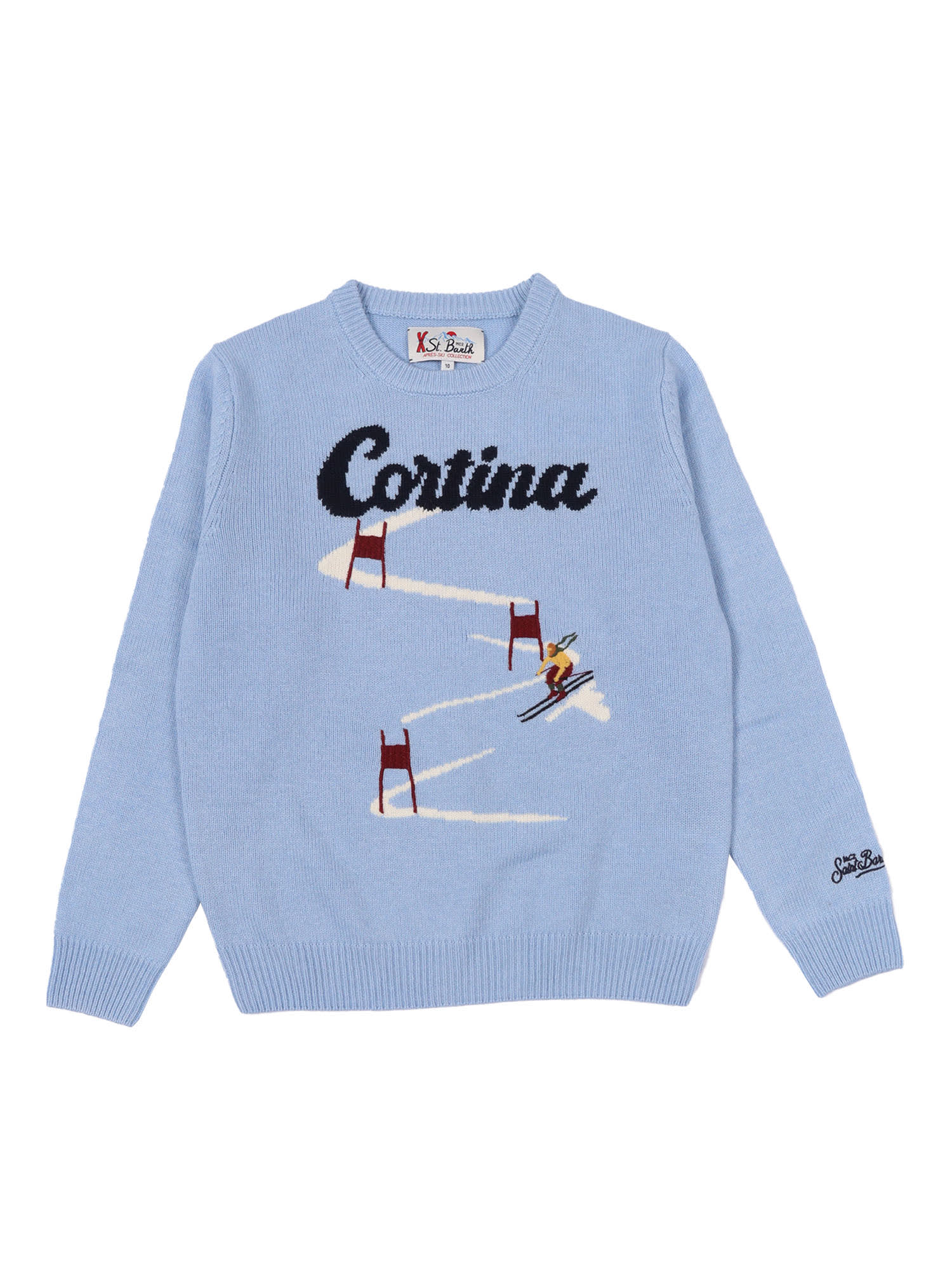Mc2 Saint Barth Ski-race Douglas Sweater In Blue