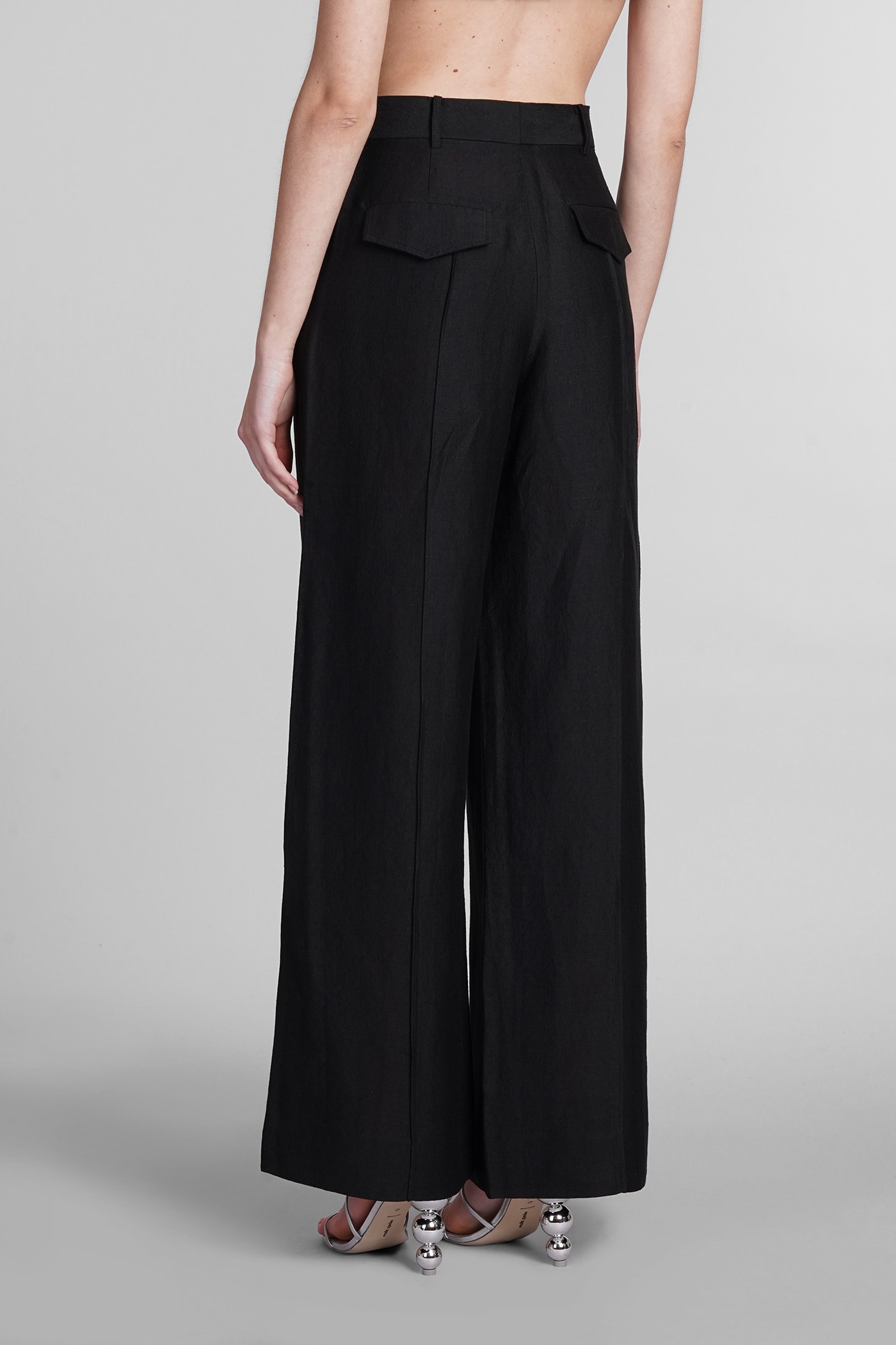 Shop Cult Gaia Janine Pants In Black Linen