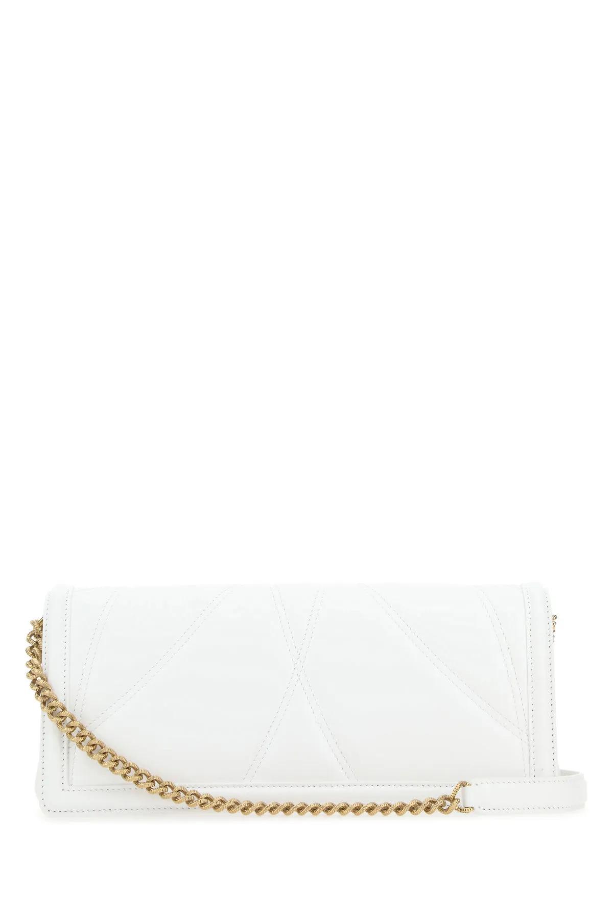 Shop Dolce & Gabbana White Nappa Leather Devotion Shoulder Bag
