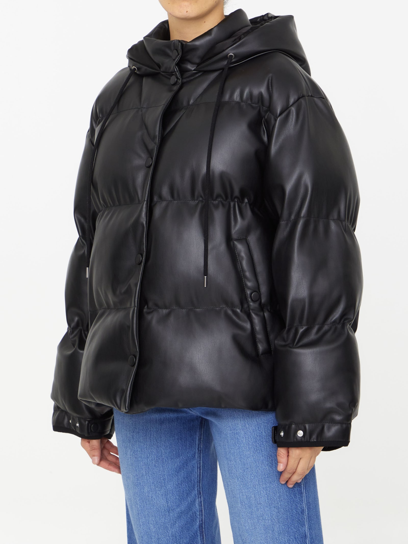 Shop Stella Mccartney Nylon Puffer Jacket In Black