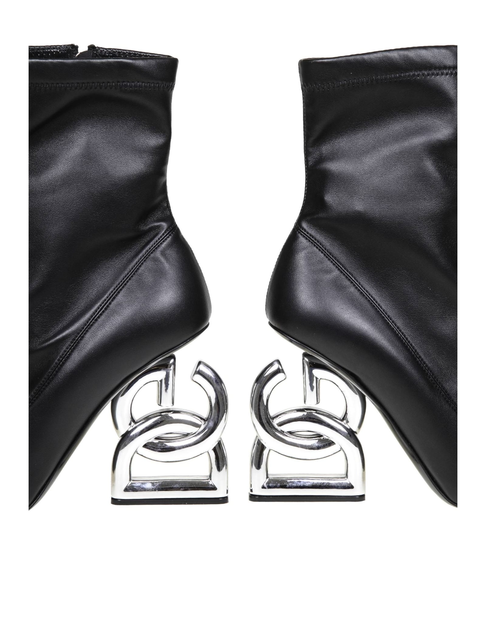 Shop Dolce & Gabbana Boots In Nappa-effect Fabric In Nero