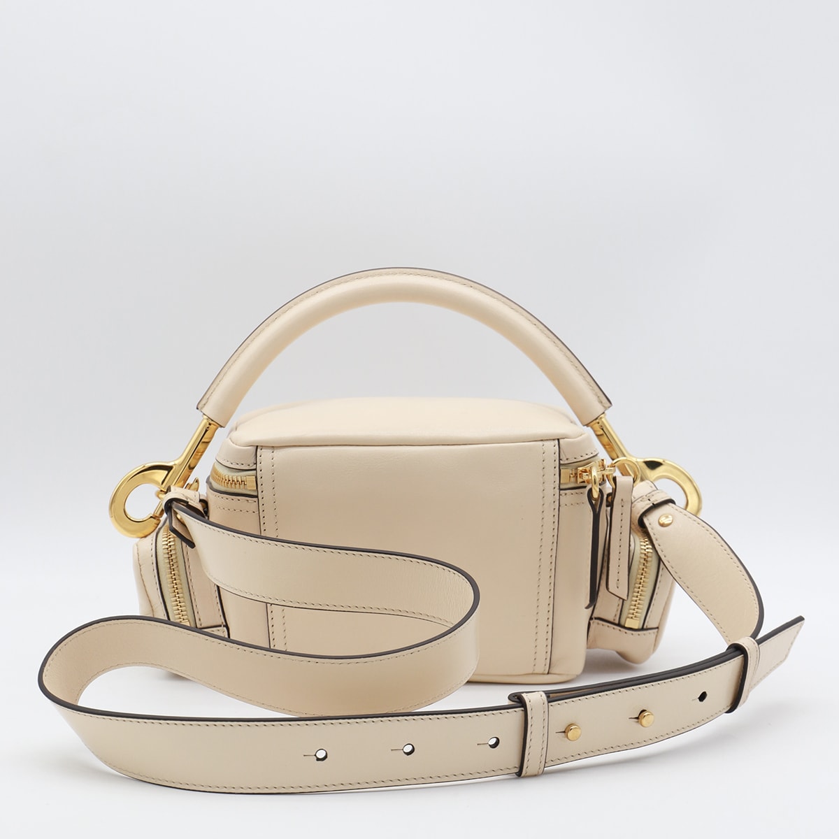 Chloé Beige Leather Camera Bag In Sweet Beige