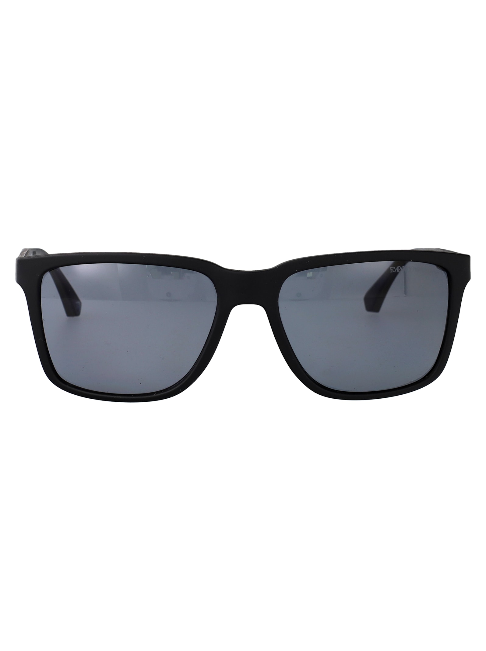 Emporio Armani Rubber Black Injected Sunglasses In Blue