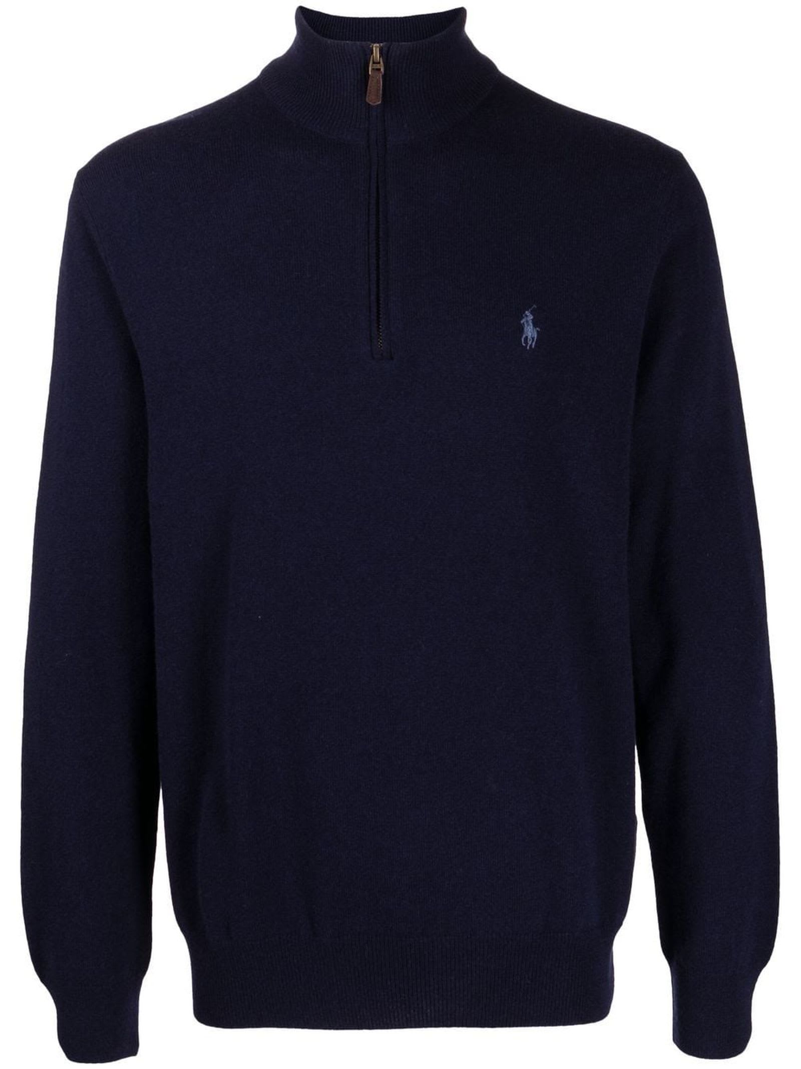 Shop Ralph Lauren Blue Wool Sweater