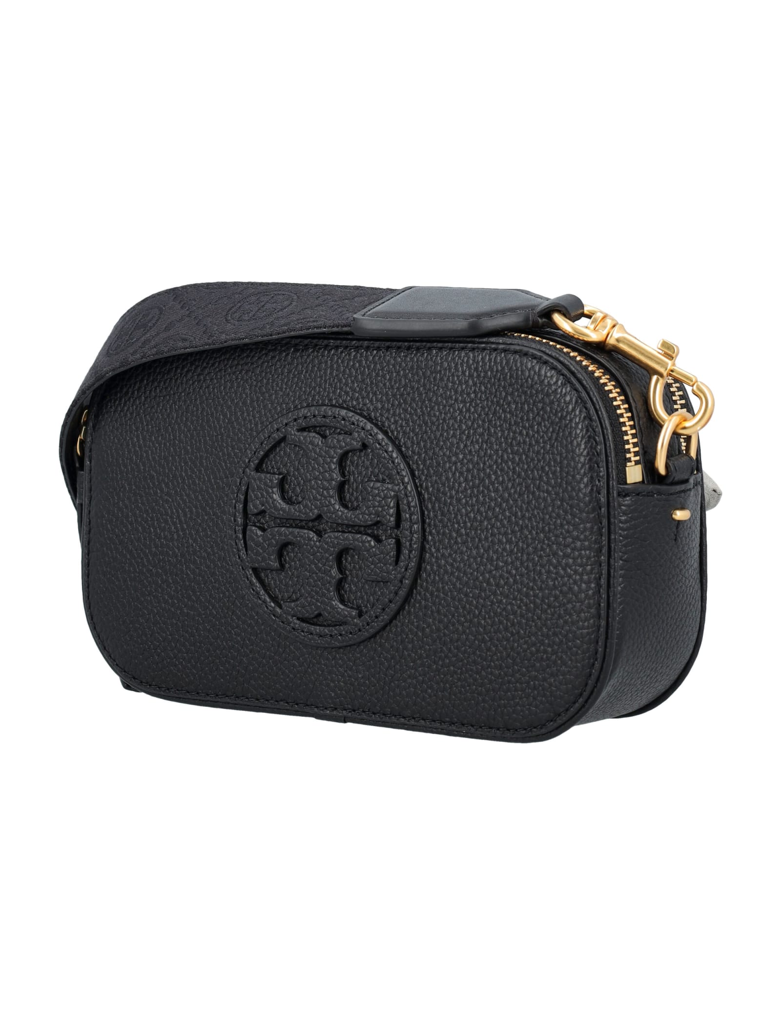 Shop Tory Burch Miller Mini Crossbody Bag In Black