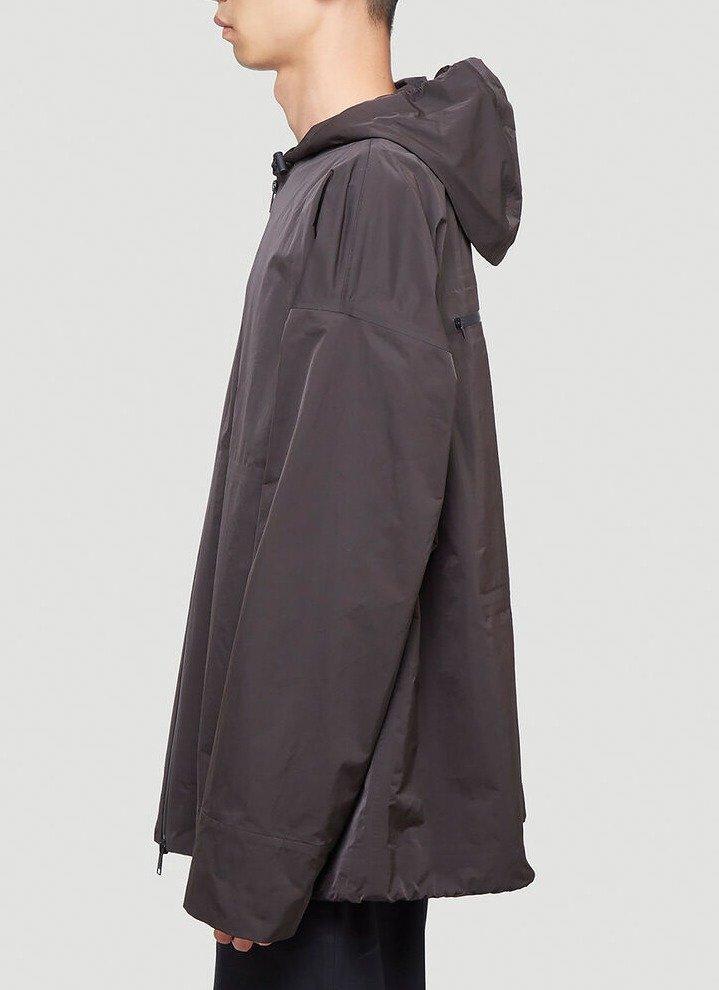 Bottega Veneta Hooded Windbreaker Jacket In Brown