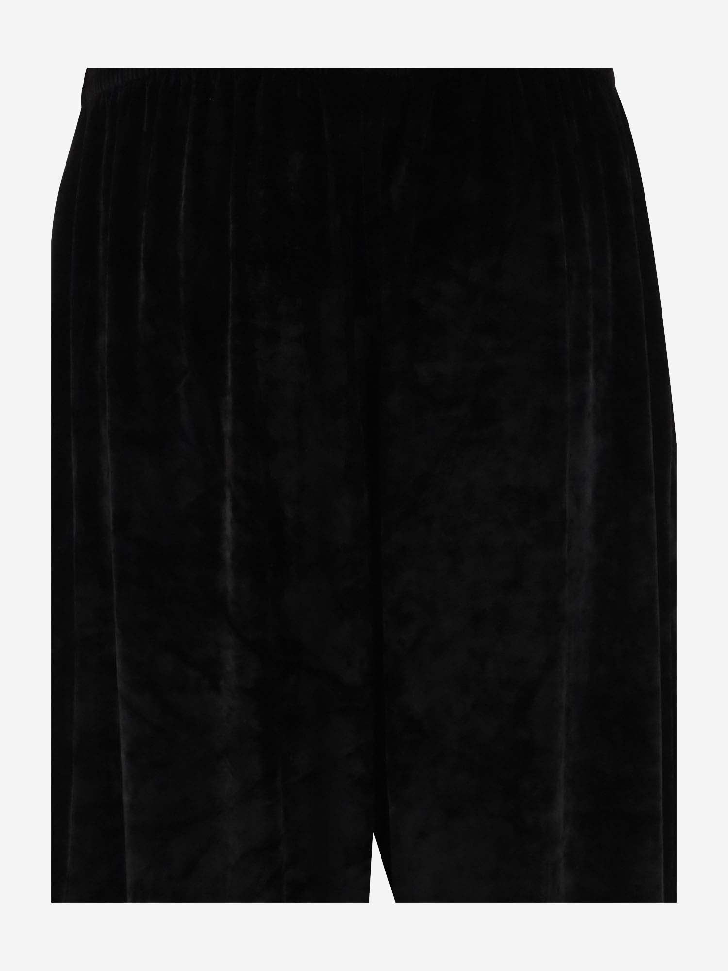 Shop Balenciaga Shiny Velvet Baggy Pants In Black