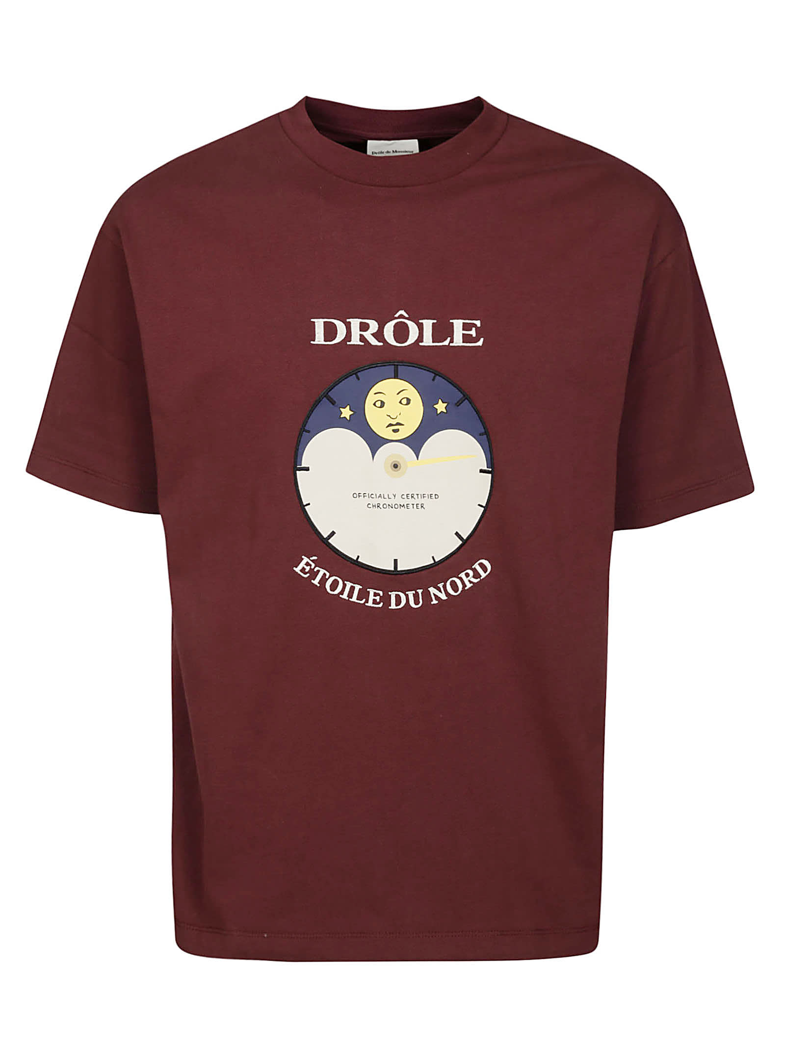 Shop Drôle De Monsieur Le T-shirt Etoile Du Nord In Wn Wine