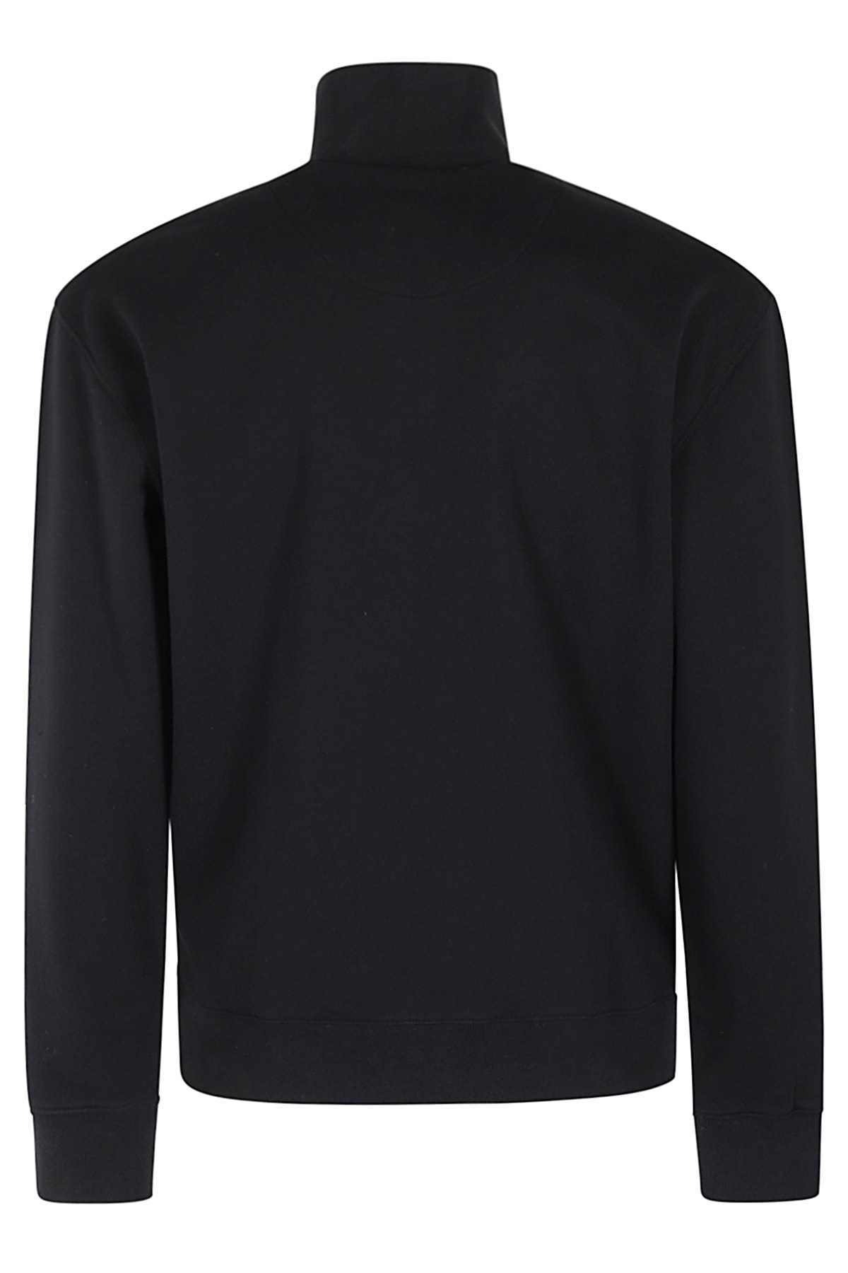 Shop Maison Kitsuné Fox Head Patch Comfort Half Zip Sweatshirt In Black