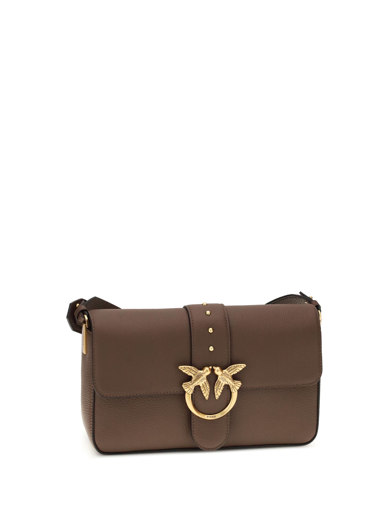 Pinko Love Leather Shoulder Bag