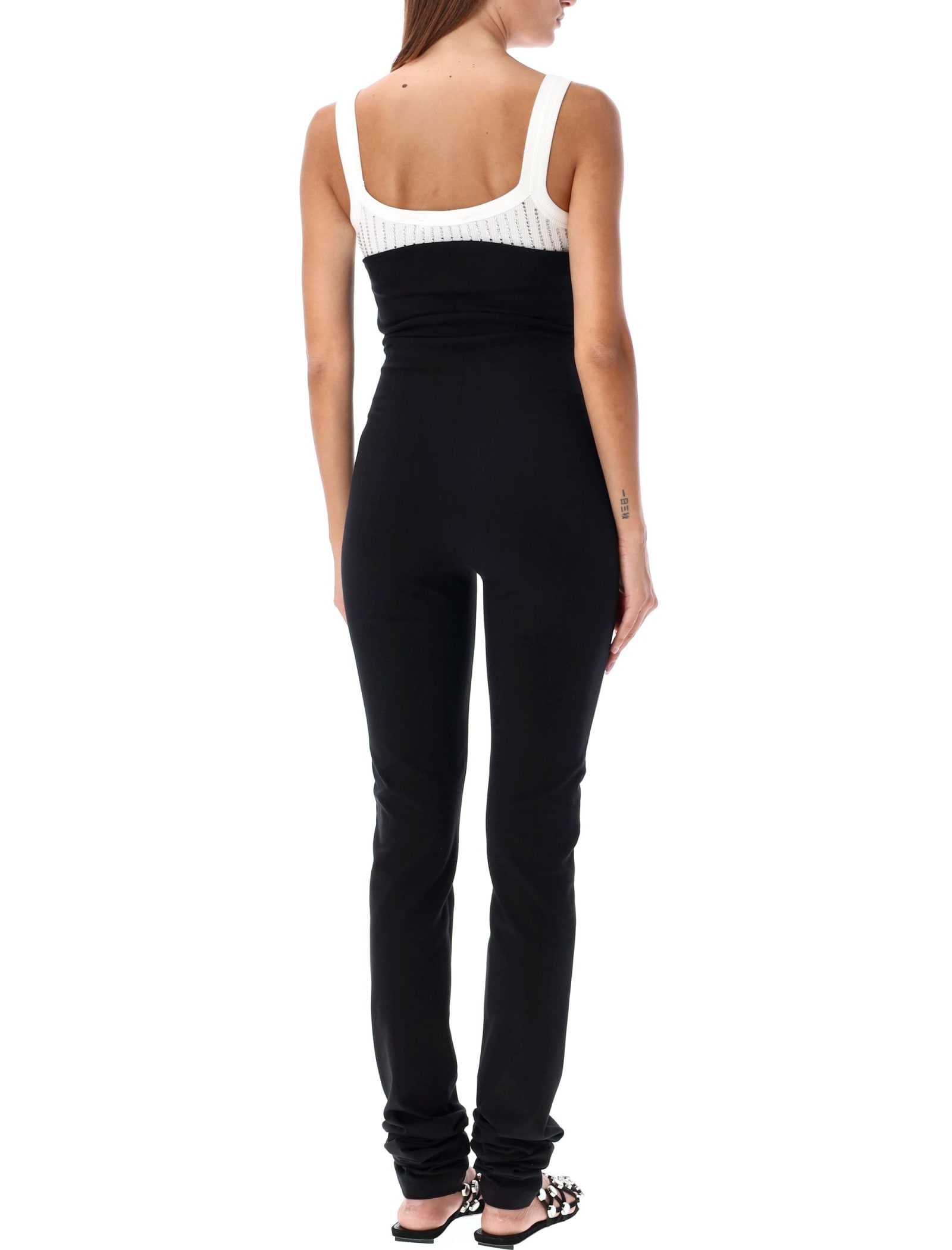 Shop Attico Flared High Waisted Pant In Black