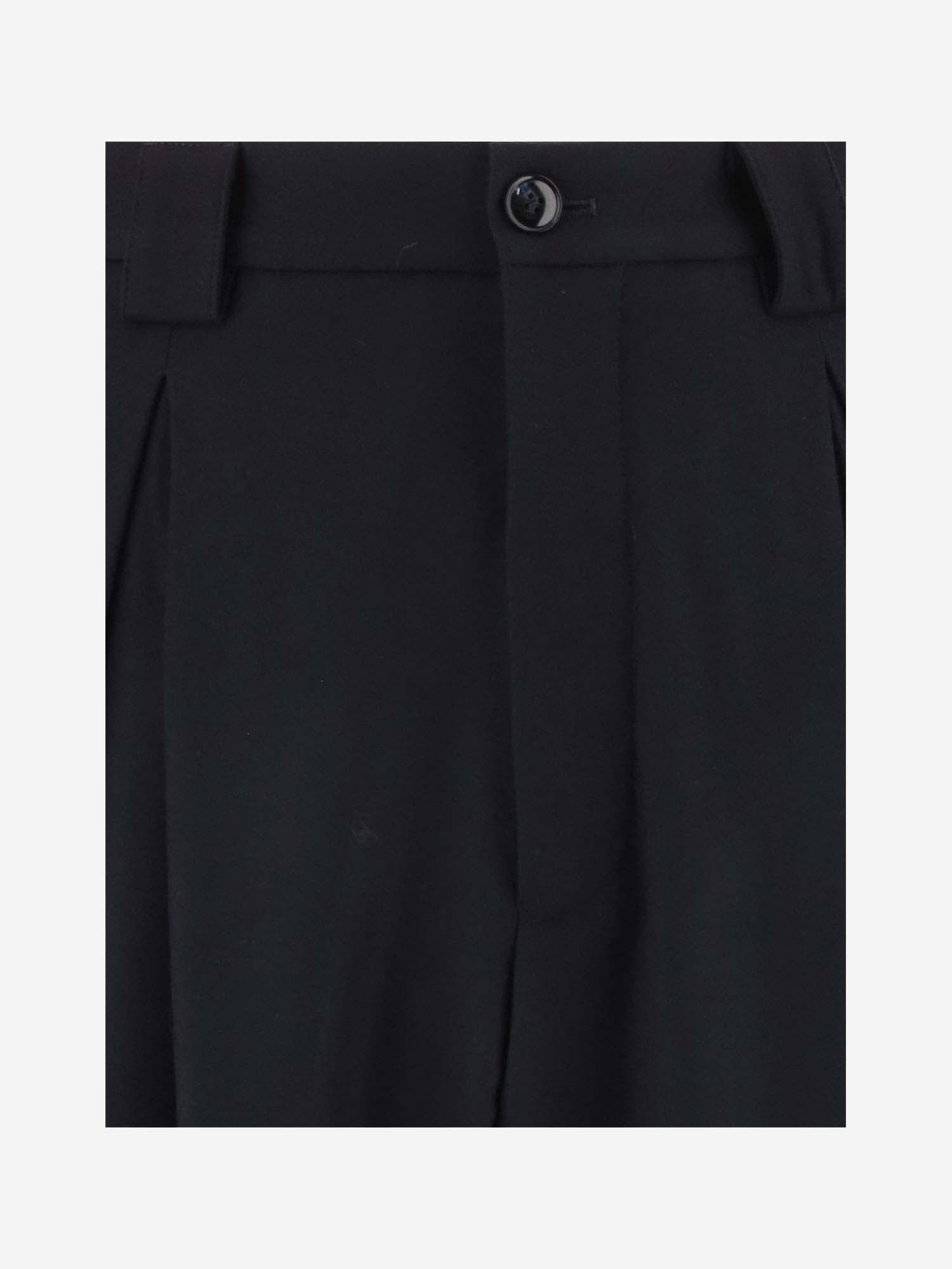 Shop Giorgio Armani Cotton Pants In Black