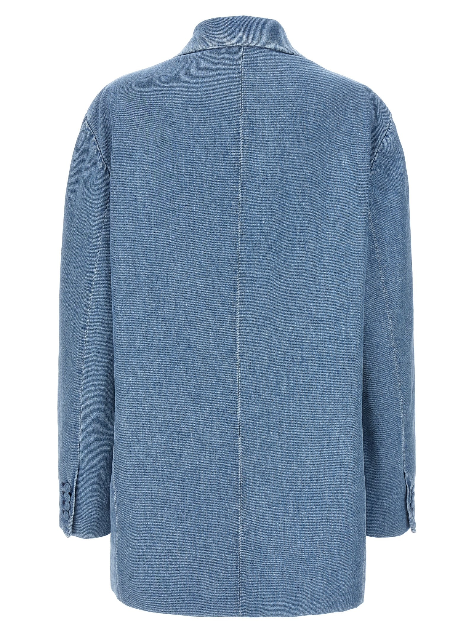 Shop Dries Van Noten Bliss Blazer In Clear Blue