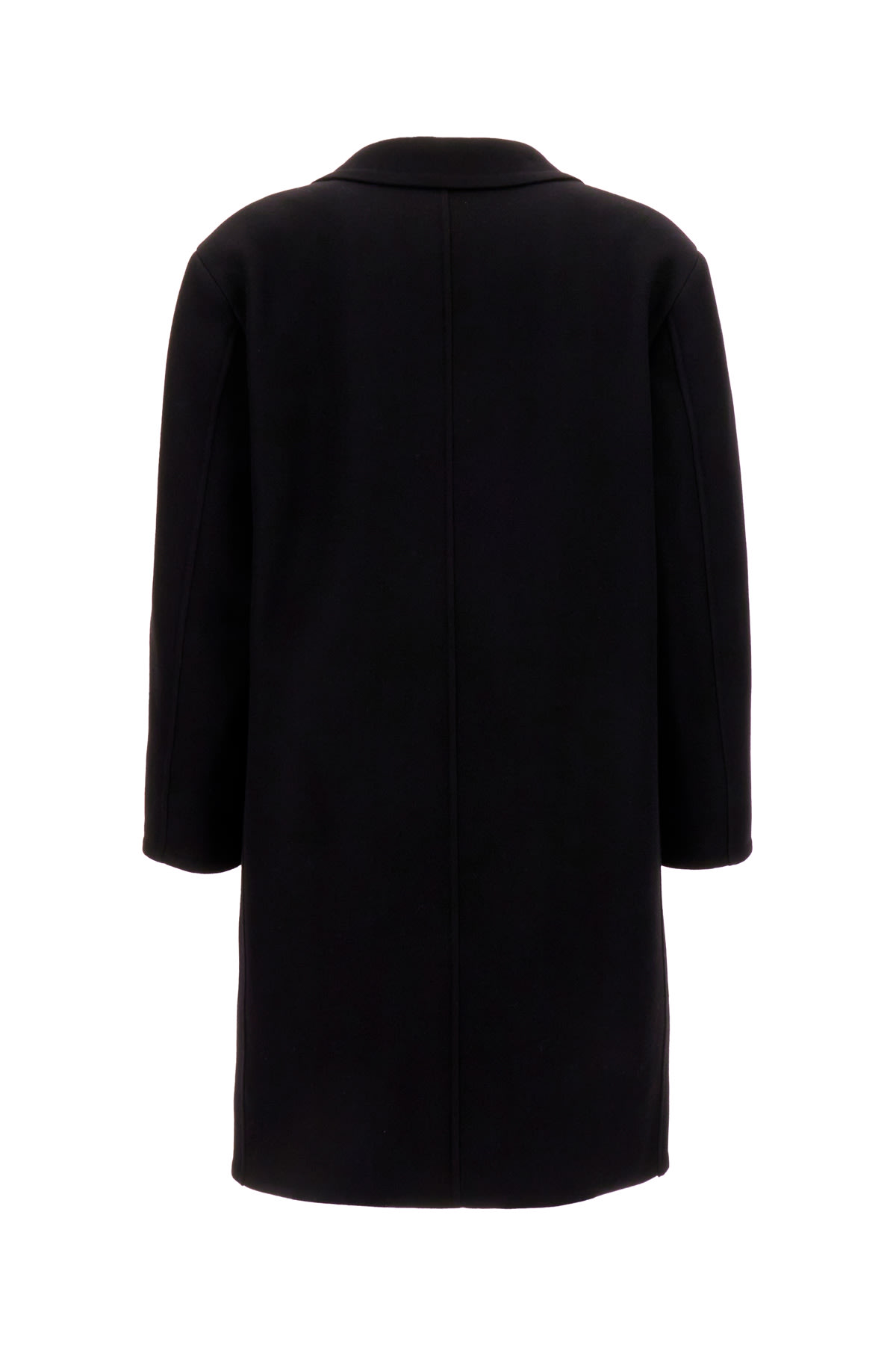 Shop Valentino Black Wool Blend Coat In 0no