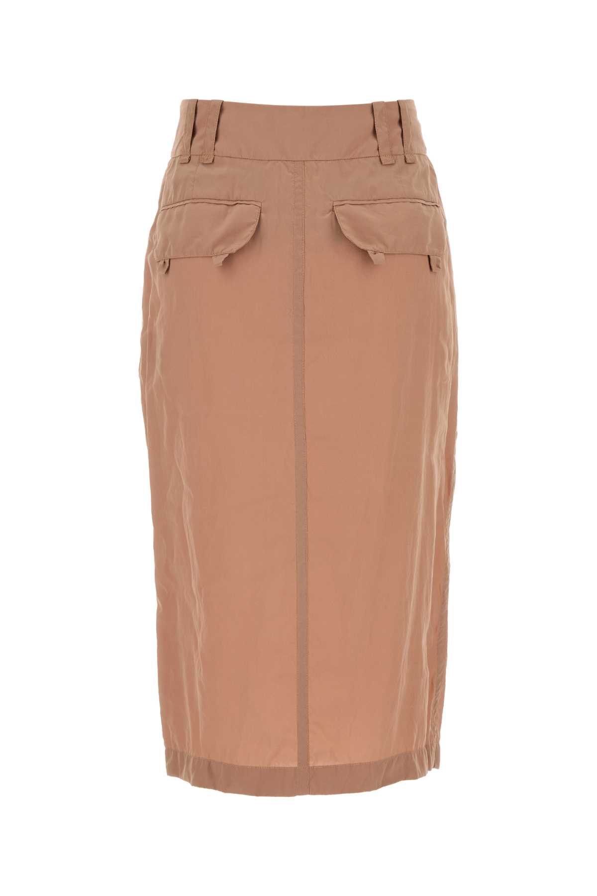 Saint Laurent Gonna In Crepe Rosa Carne Donna In Nudevintage