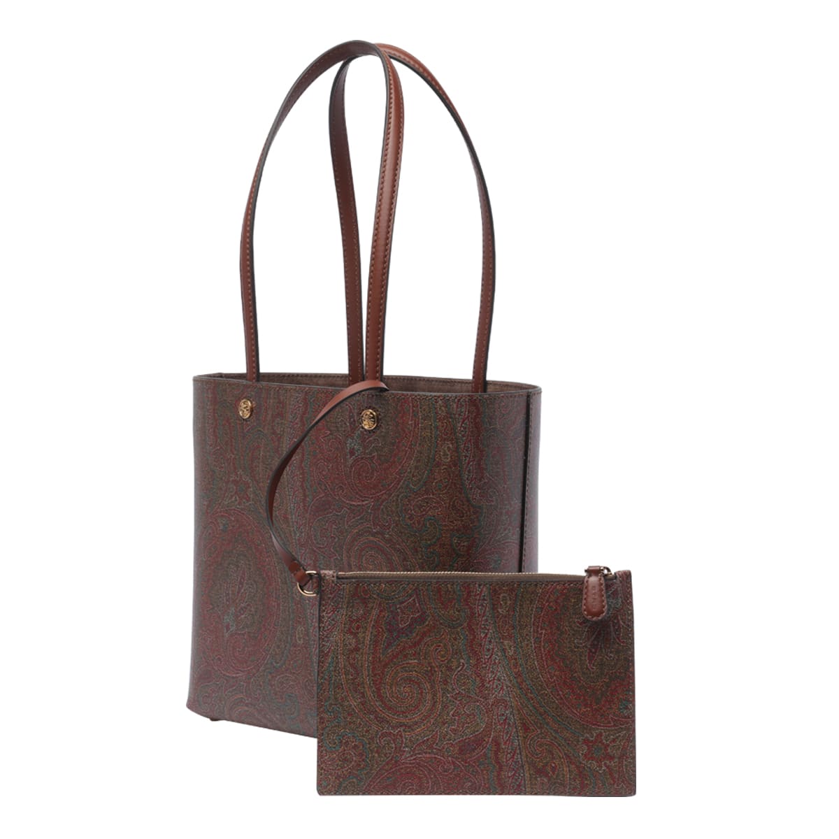 Shop Etro Medium Essential Shopping Bag In Brown