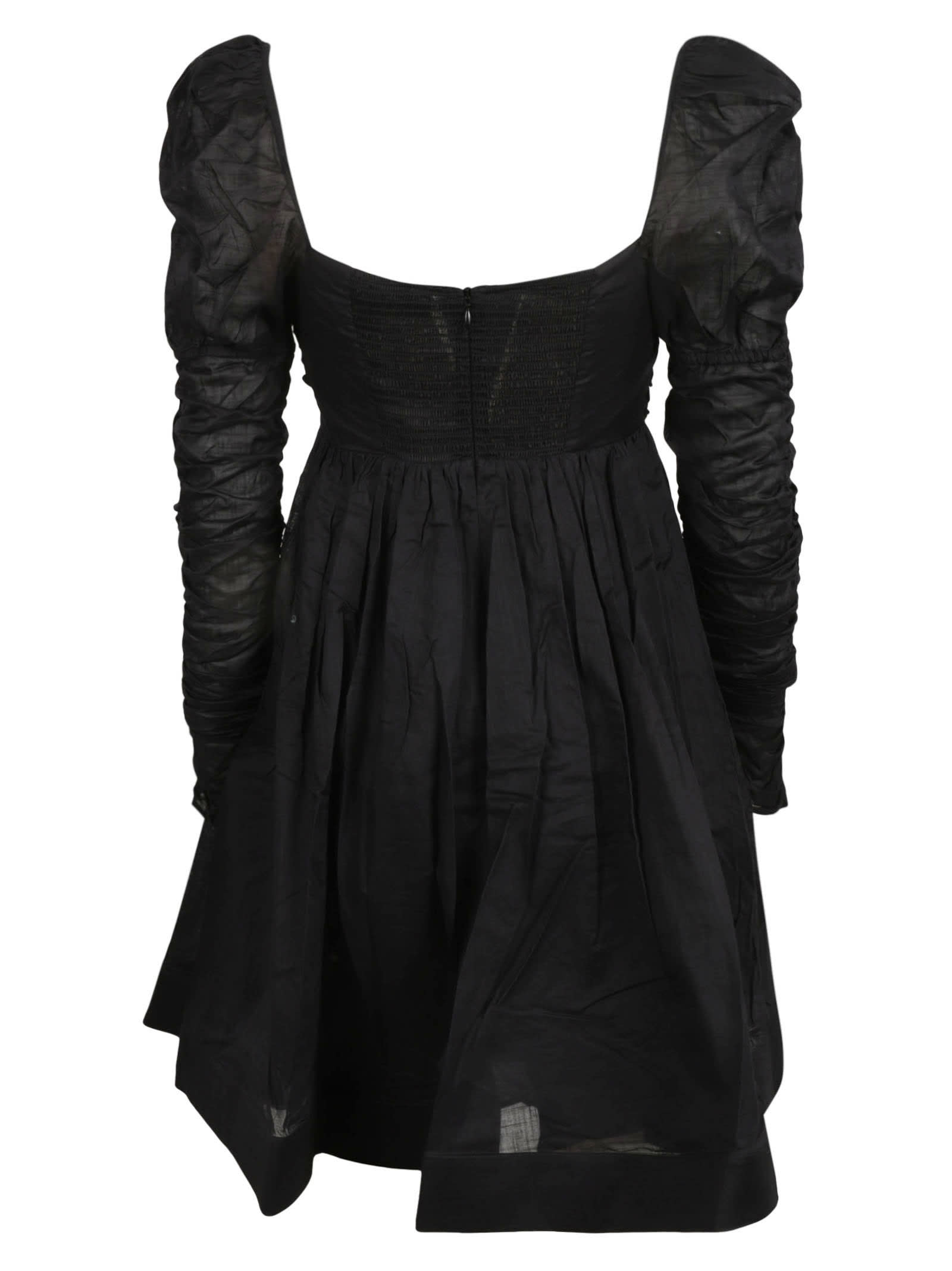 Shop Zimmermann Twist Front Mini Dress In Black